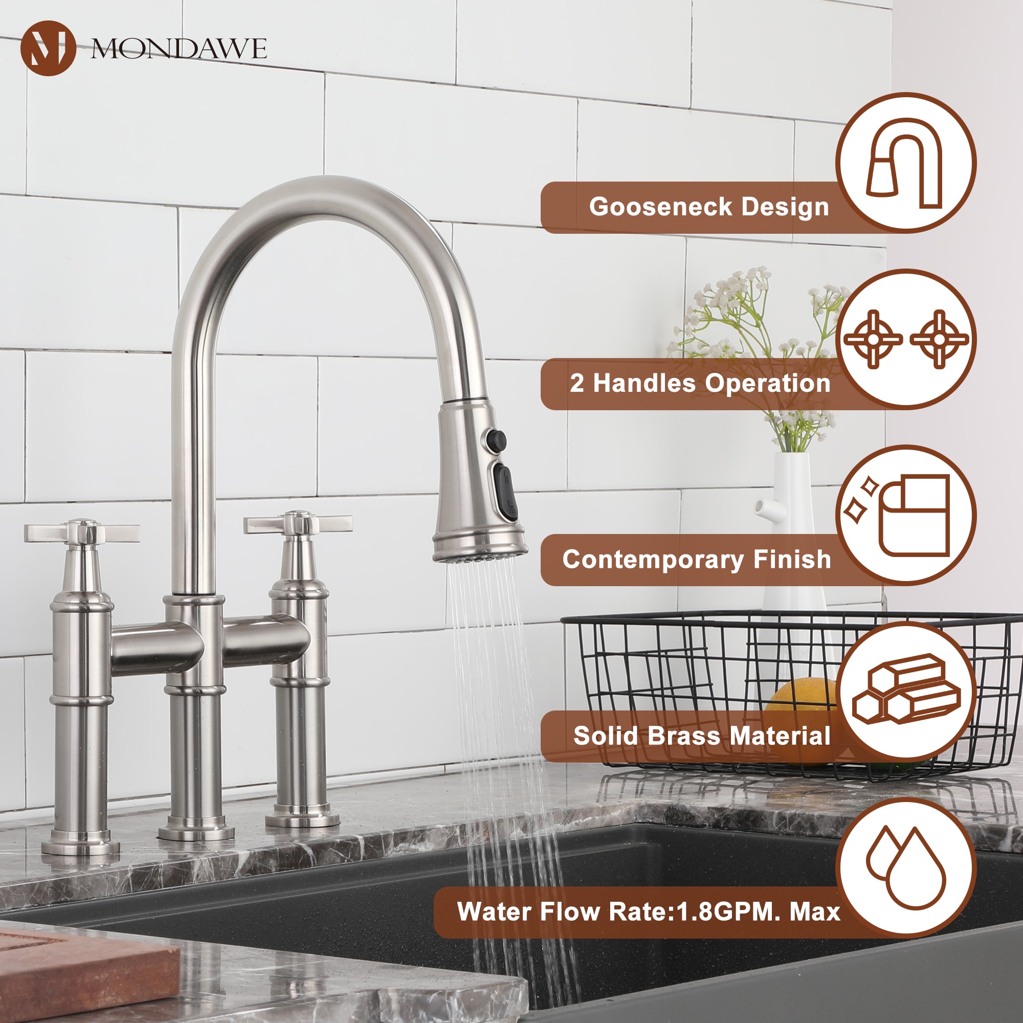 Mondawe OR-SP02CH-DG Kitchen-Faucets - View #3