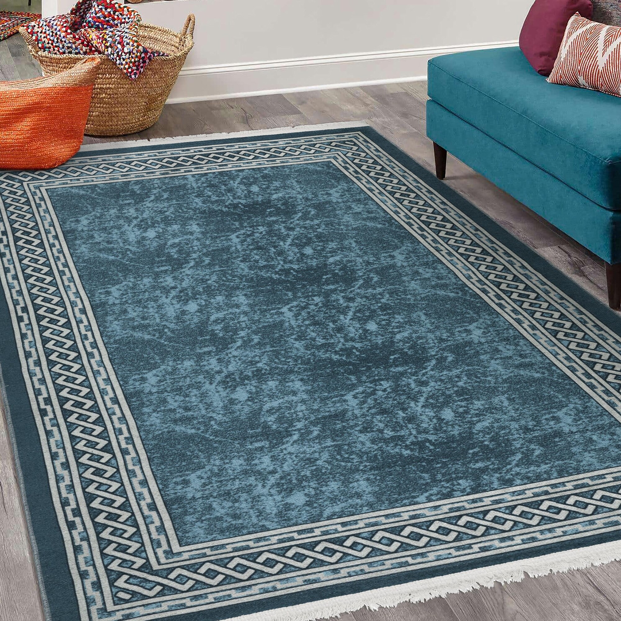 Ottomanson Machine Washable Non-Slip Bordered Area Rug For Living Room,  Hallway Runner, Entryway Rug & Reviews