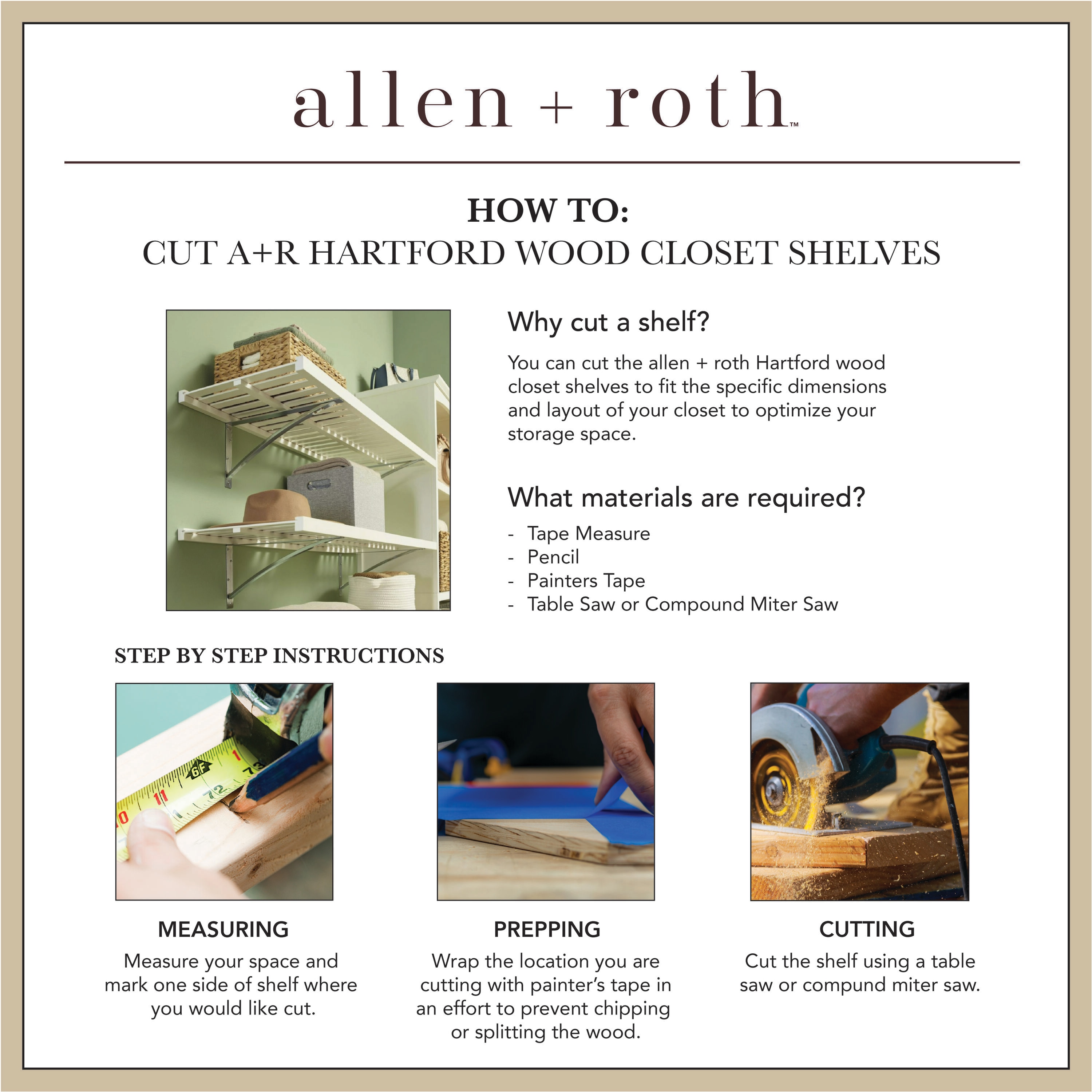 allen + roth LWVS72BW Wood-Closet-Shelves - View #5