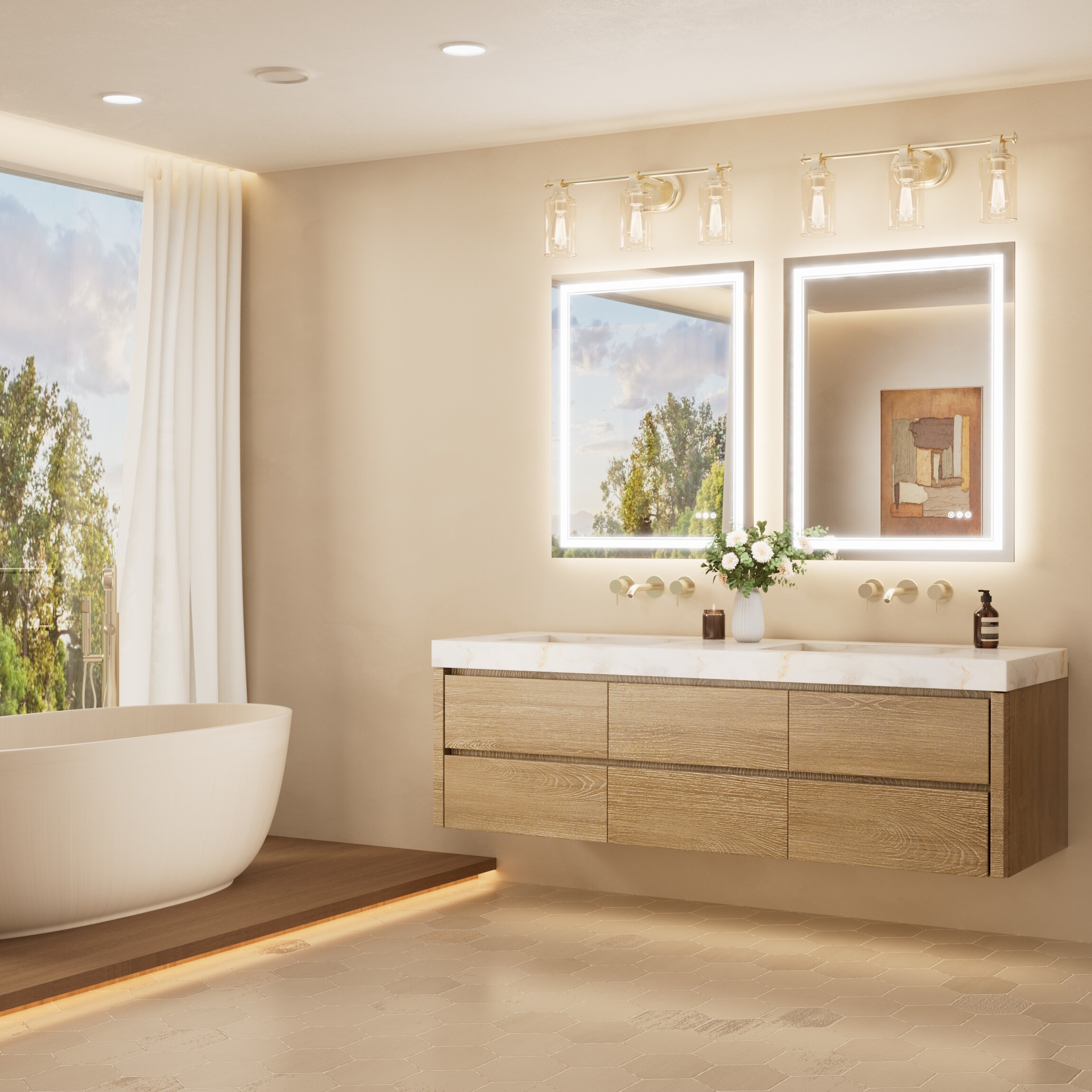 TETOTE LSC-TE-2836-B35 Framed-Bath-Mirrors - View #2
