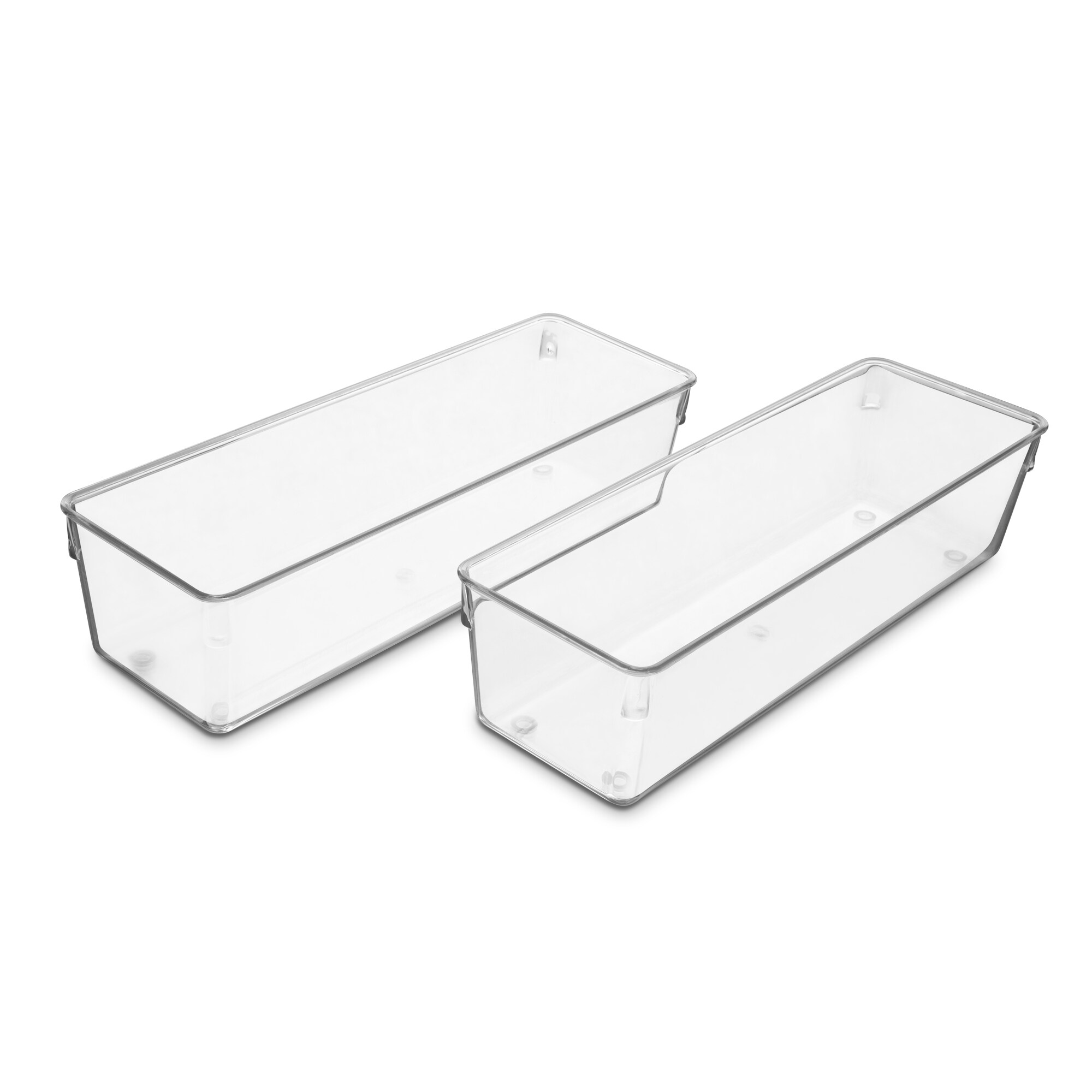 SORBUS  Narrow Clear Drawer Organizer 2 Pack high quality durable organize the office kitchen bathroom and more BPA free