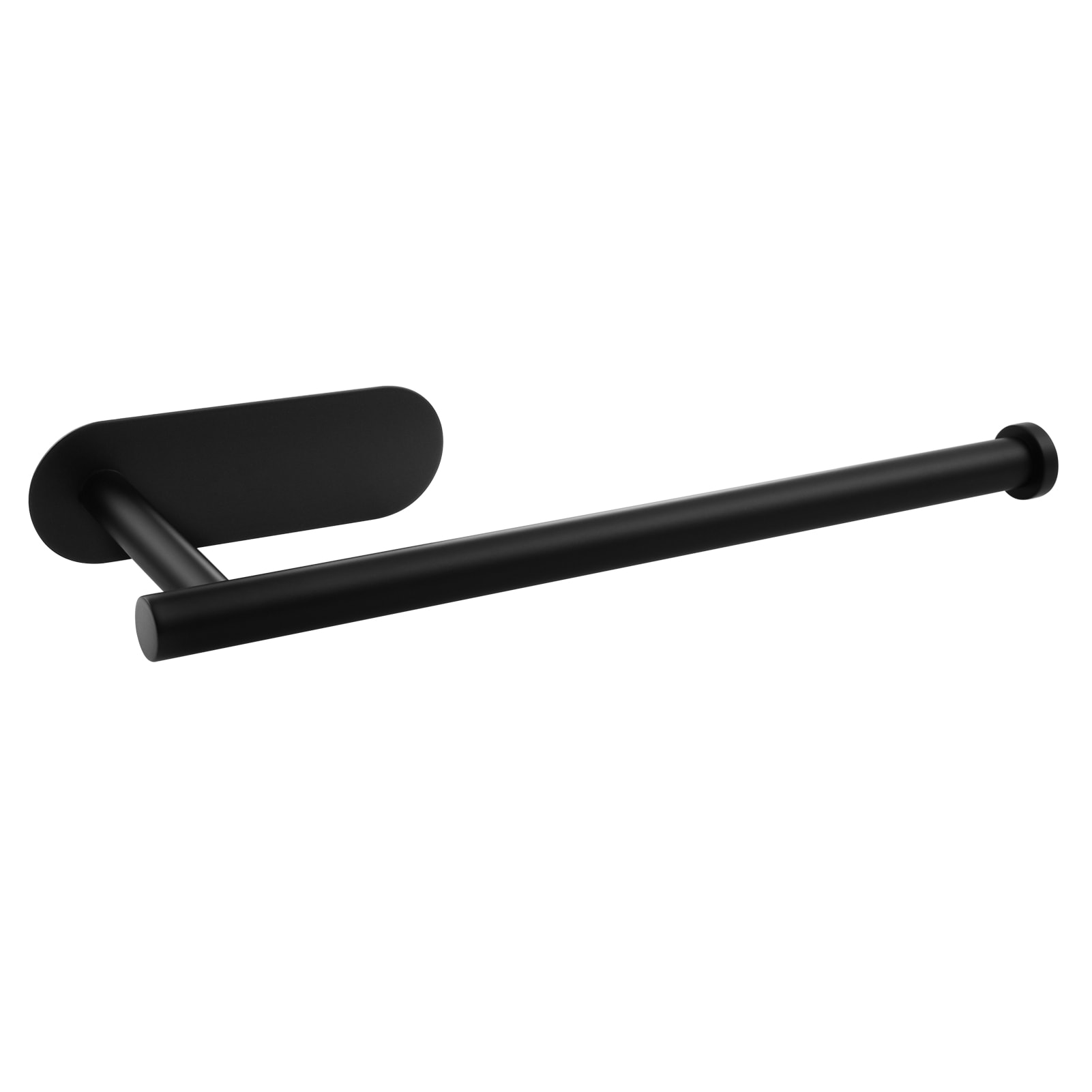 Bestcore Black Stainless Steel Adhesive Wall Mount Toilet Paper Holder 2-Rolls with Nail-Free 3M Pad and Towel Bar Use