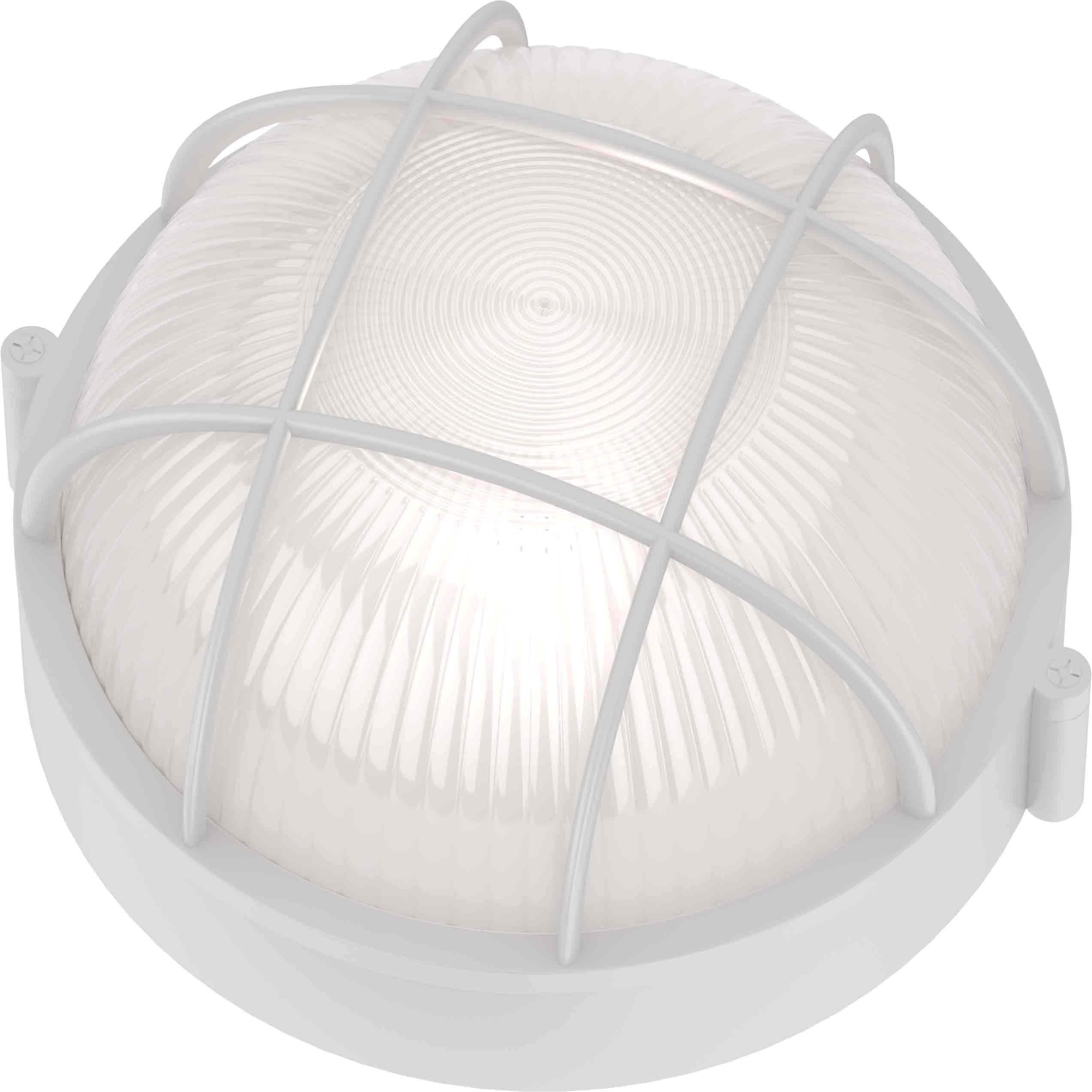 Luminous White Aluminum 7.5" Outdoor Bulkhead Light with Frosted Glass