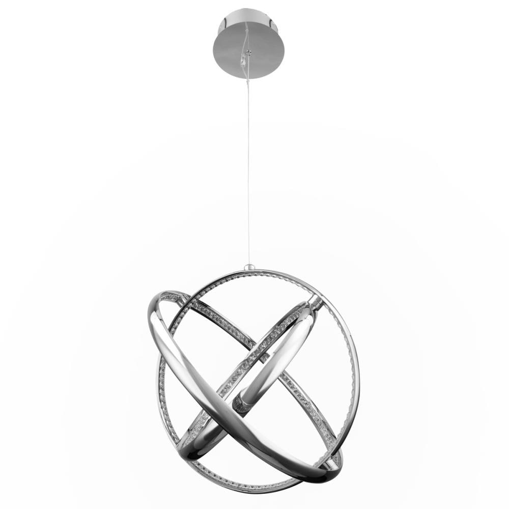 dweLED PD-46920-CH Tumbling Chrome Modern/Contemporary Tiered LED Hanging Pendant Light