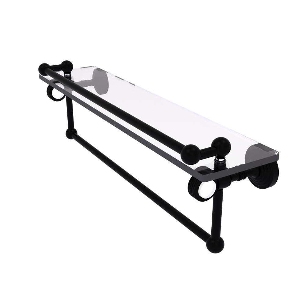 Allied Brass PG-1TBG-22-GAL-BKM Pacific Grove Matte Black Wall mount Bathroom Shelf ( 22-in x 6.8-in x 5-in )