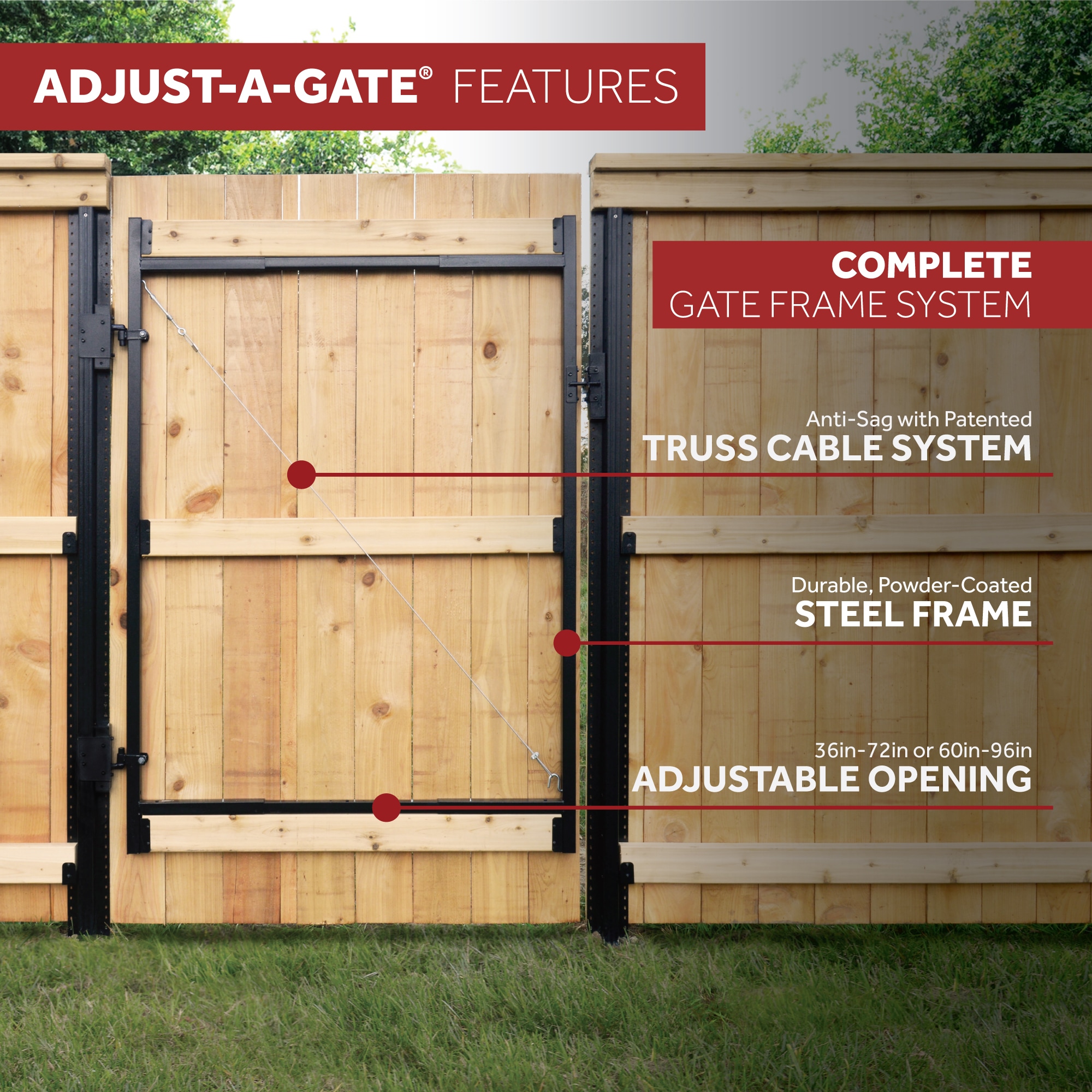 Adjust-A-Gate AG72LTP-ZR0110 Gate-Hardware - View #10