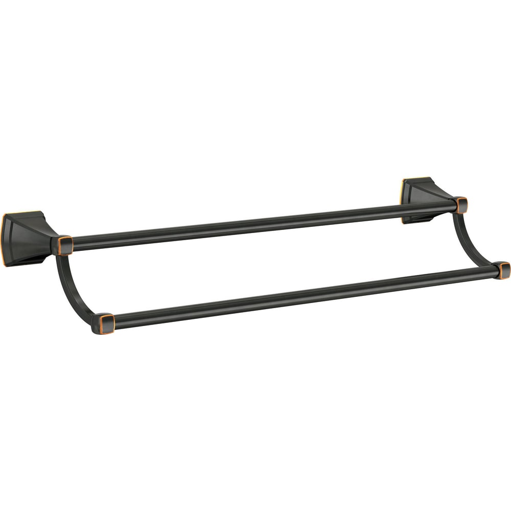 Delta Flynn 24-in double Oil Rubbed Bronze Wall Mount Double Towel Bar in  the Towel Bars department at