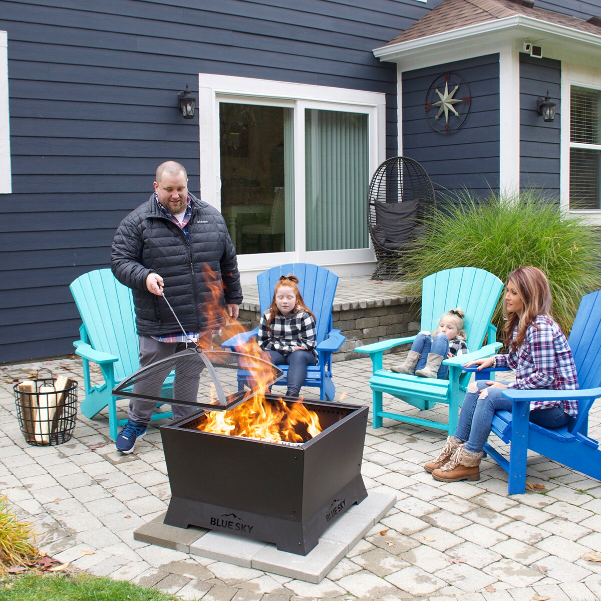 Blue Sky Outdoor Living SFP28SQ-B Outdoor-Woodburning-Firepits - View #13