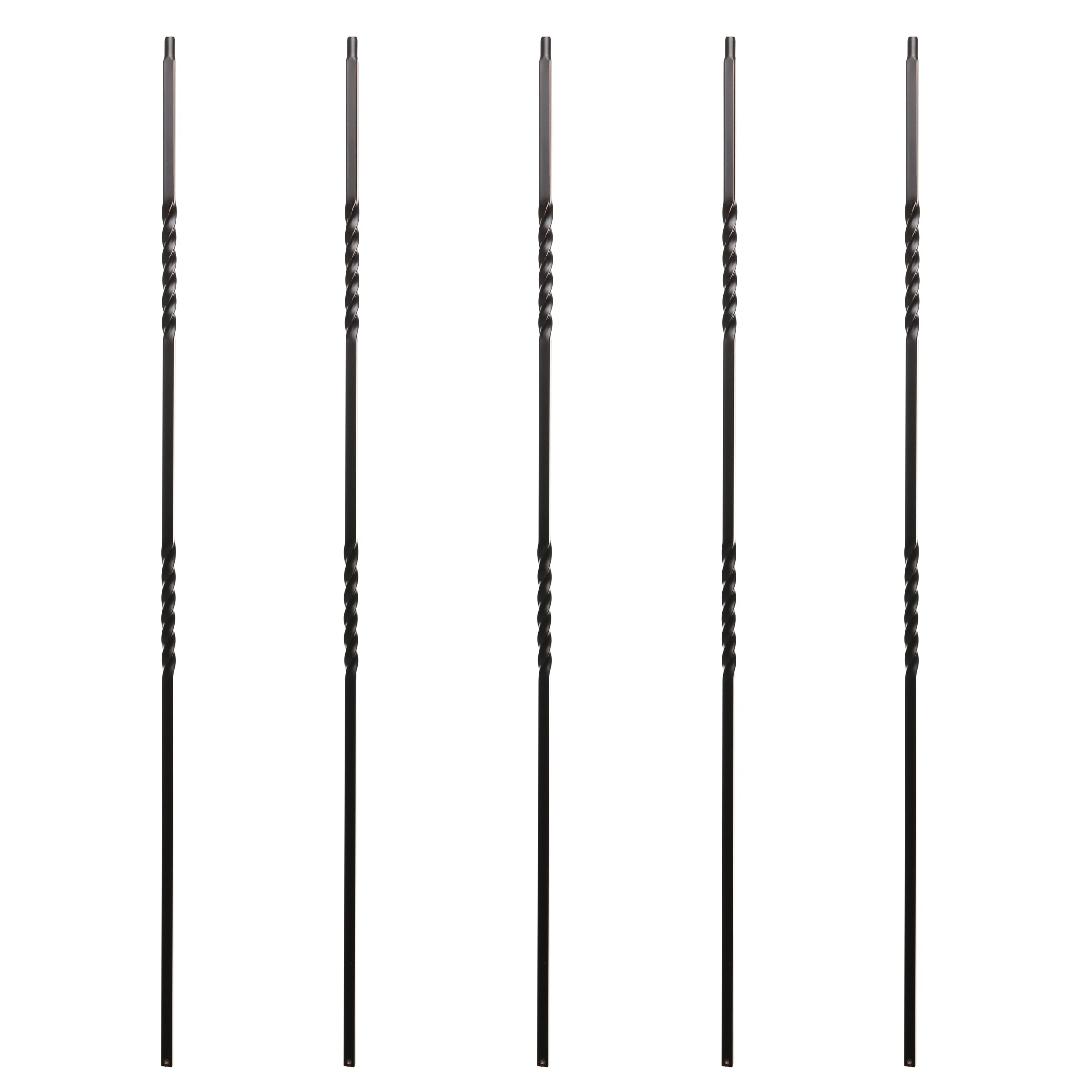 RELIABILT WGT03RC 43-in x 0.5-in Rubbed Copper Wrought Iron Double Twist Stair Baluster (5-Pack)