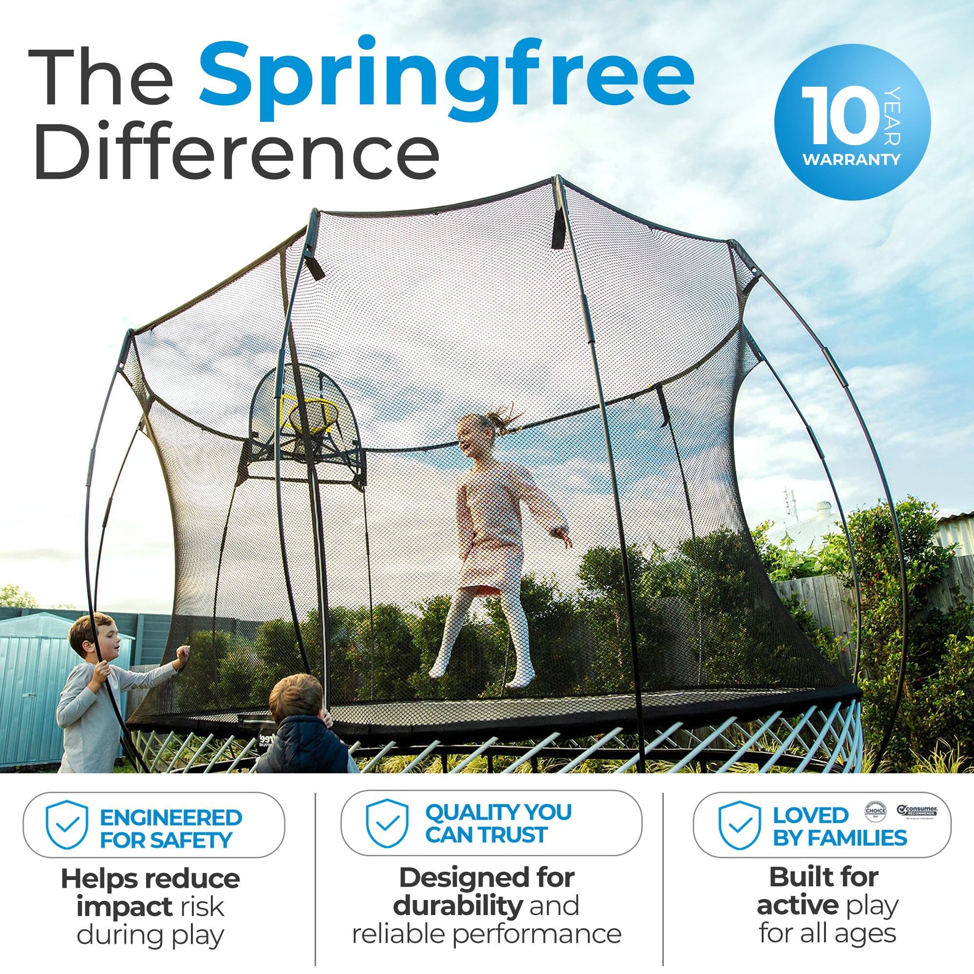 Springfree Trampoline O200 BOX 1 + O200 BO trampolines - View #6