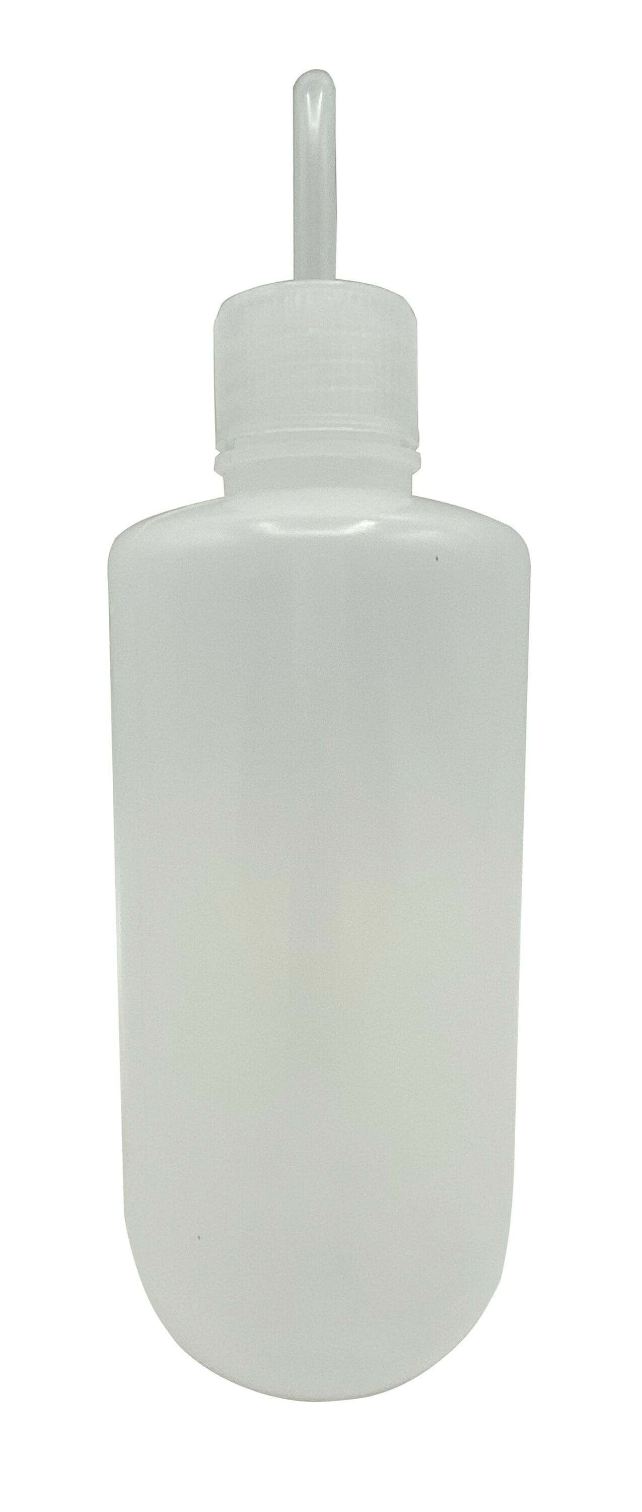 8 oz / 250 ml Clear Flask Style Bottles-White Caps - 4 pack