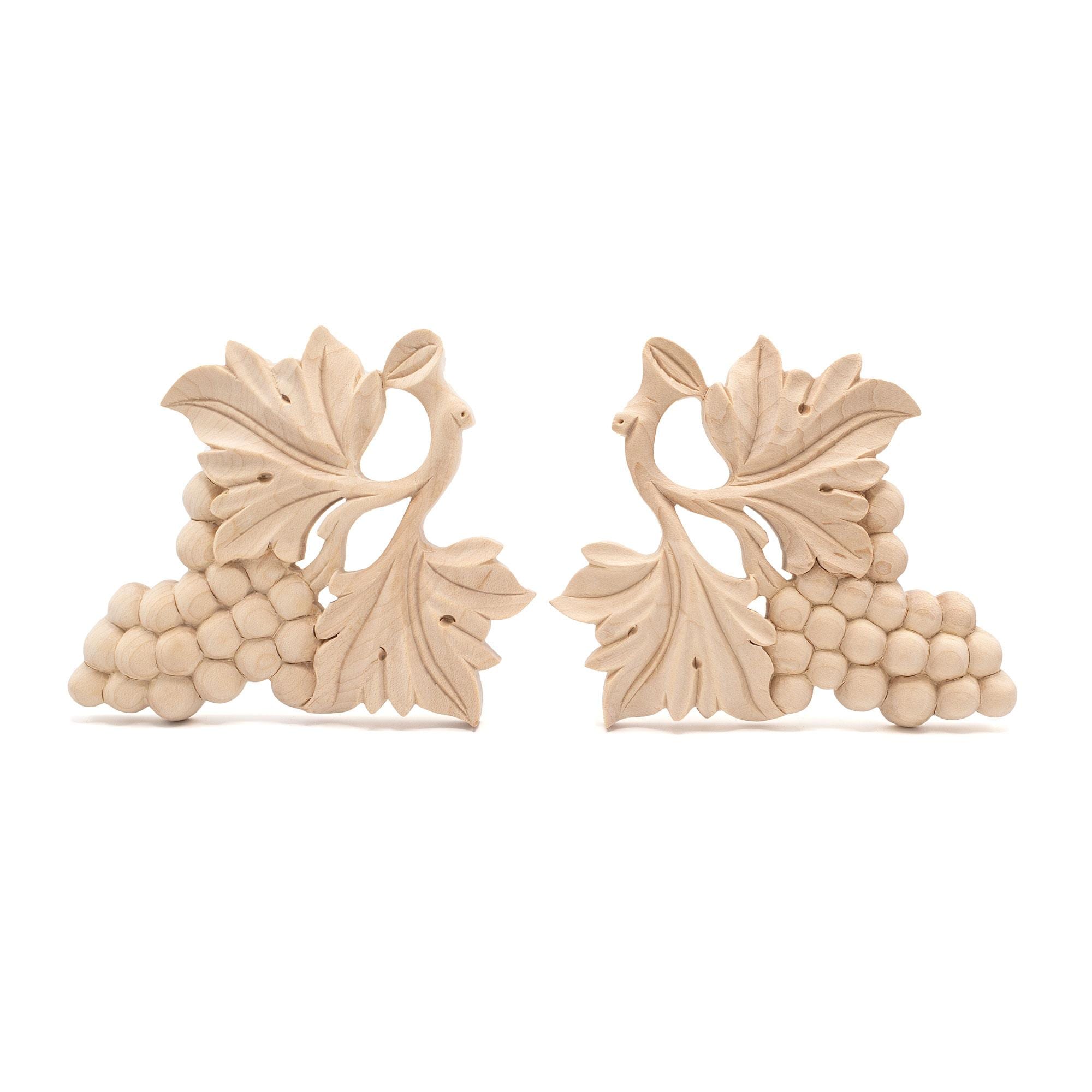5.375" x 4.875" Maple Grapevine Unfinished Decorative Accent Tile Set