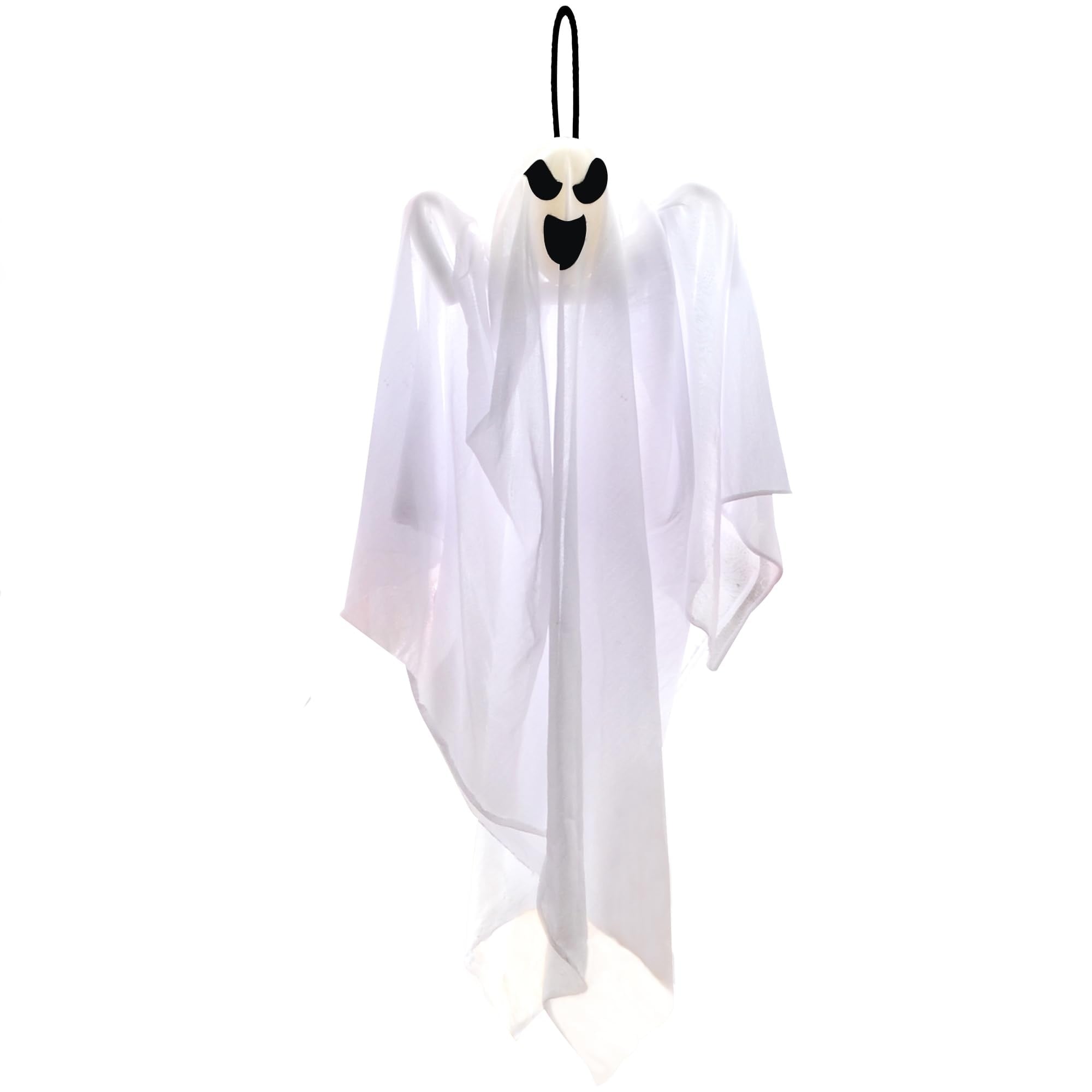 Numhew 27.5 in 3-Piece White Hanging Ghost Halloween Yard Decoration