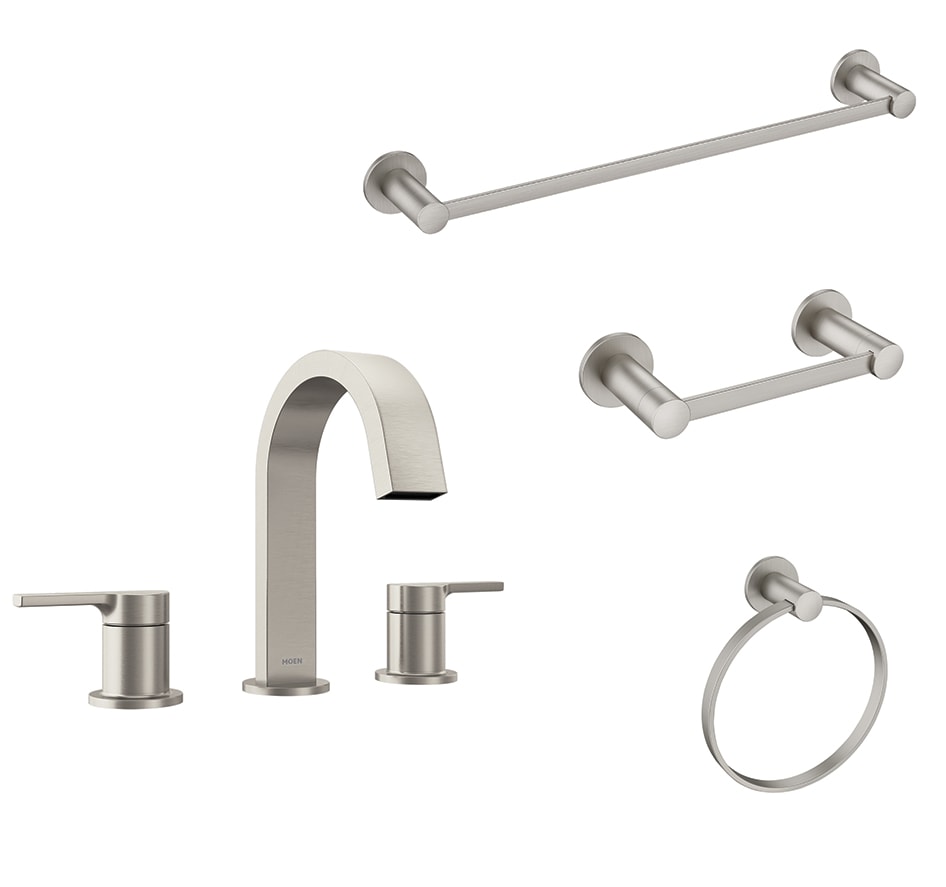 Shop Moen Avri 8in Widespread 2-Handle Bathroom Faucet with 18 in ...