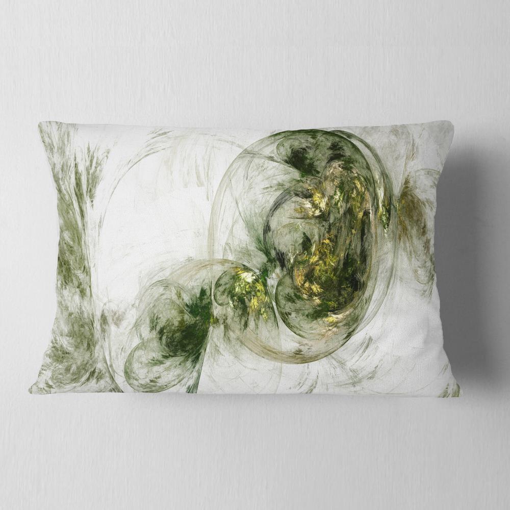 Designart CU8046-12-20 12-in x 20-in Green Rectangular Indoor Decorative Pillow