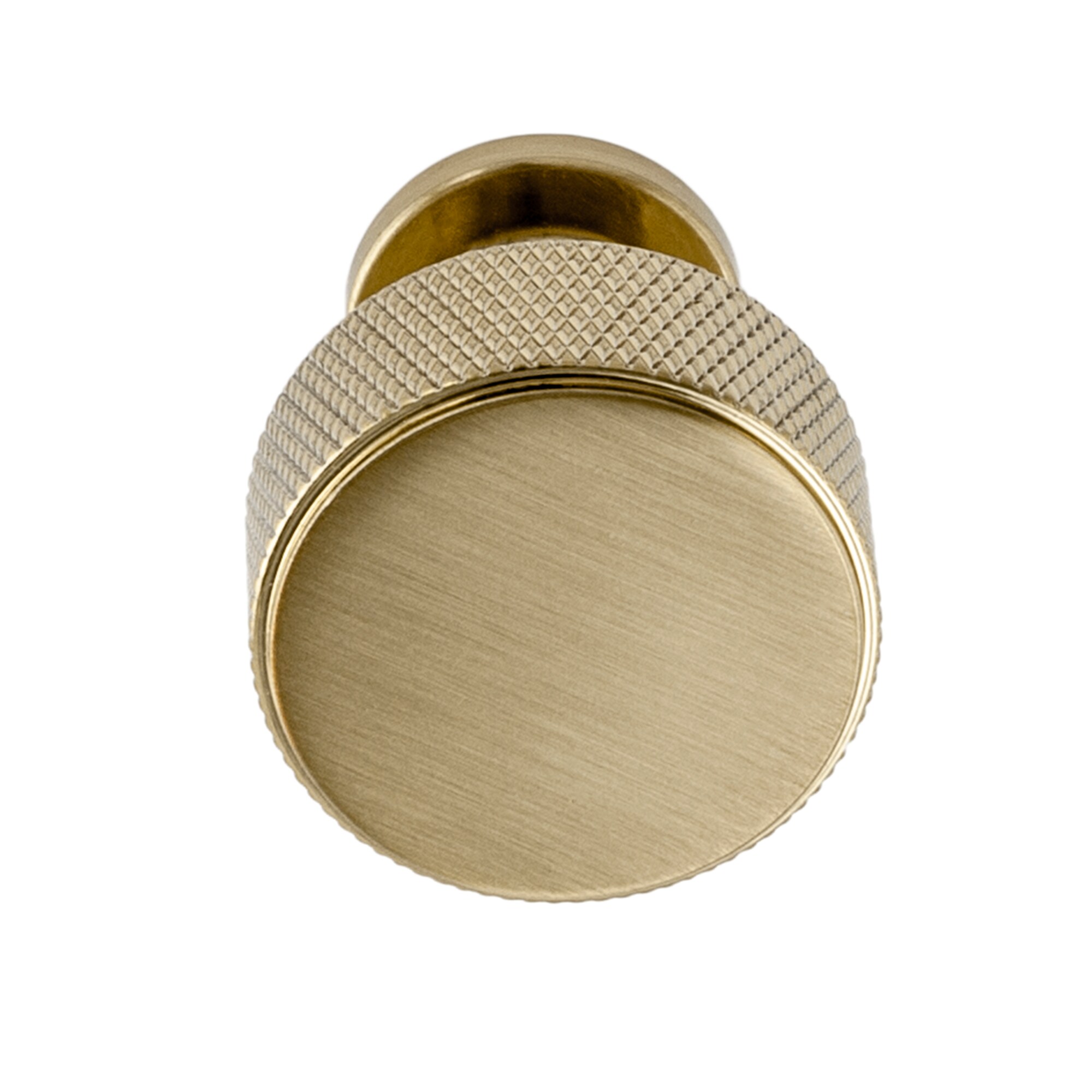 Sumner Street Home Hardware Kent knurled 1-1/8-in Satin Brass Round ...