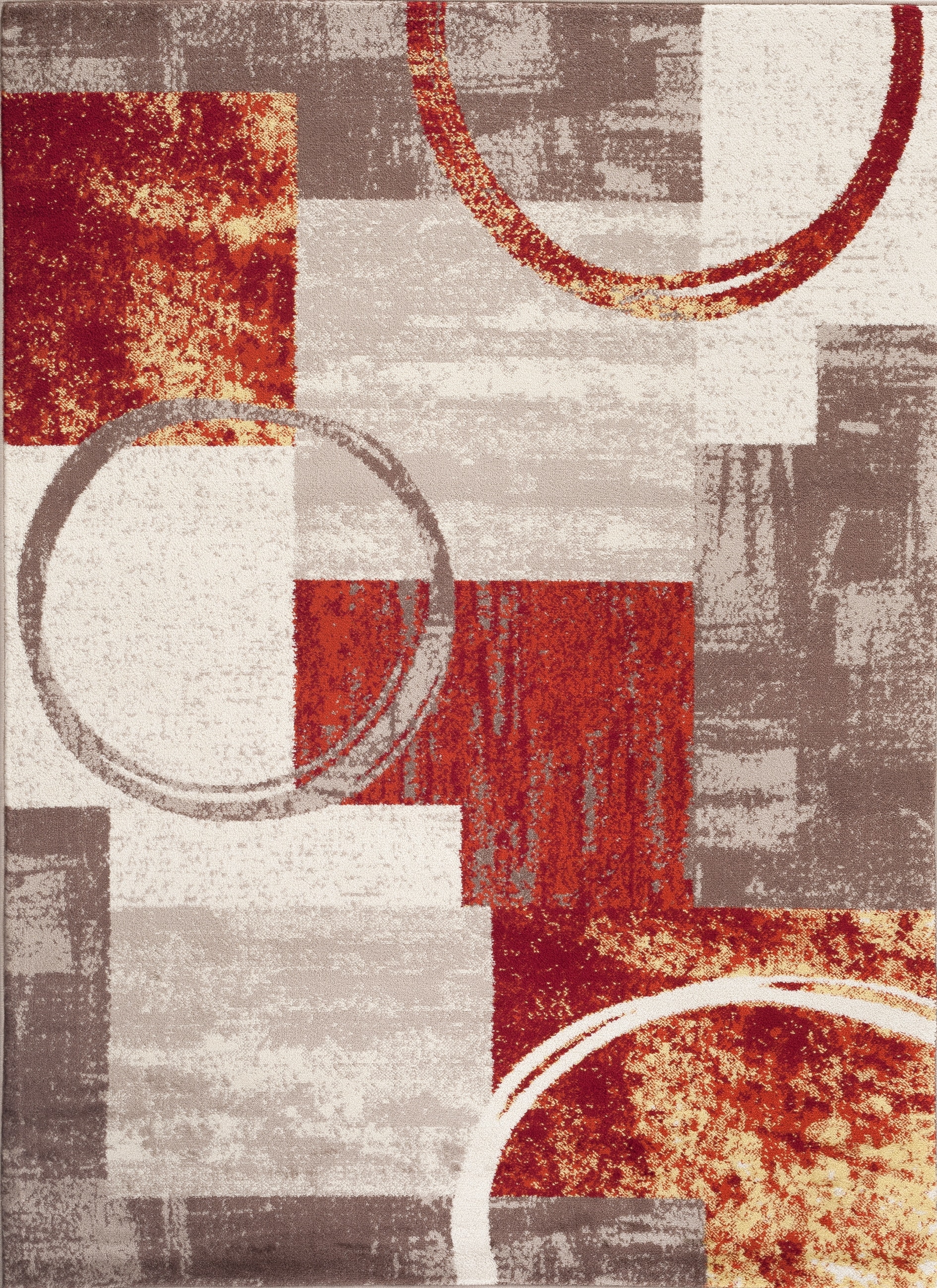 World Rug Gallery 307MULTI8X12 8 x 12 (ft) Loomed Polypropylene Multi Rectangular Indoor Geometric Global Area rug