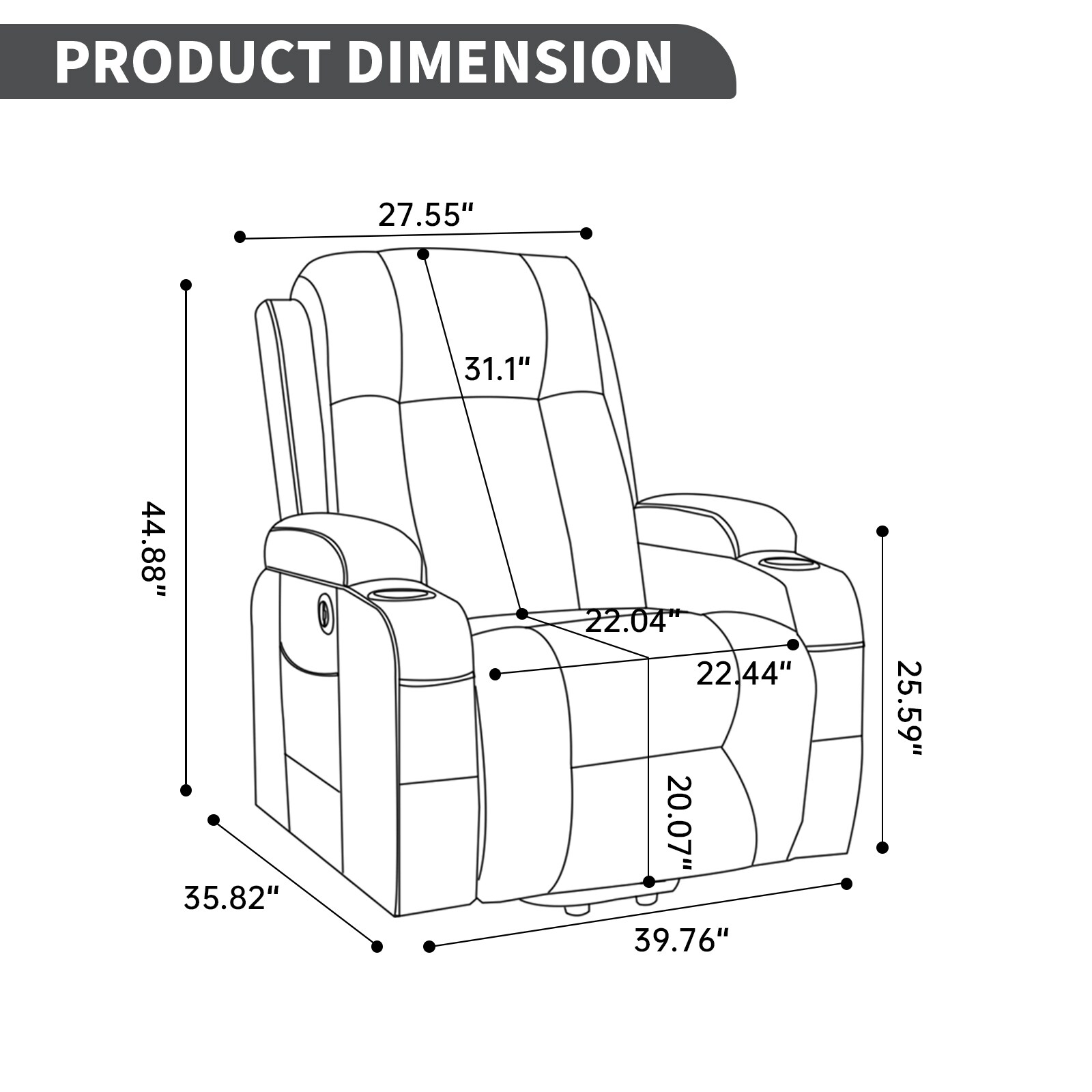 Clihome CL-3205888 recliners - View #17