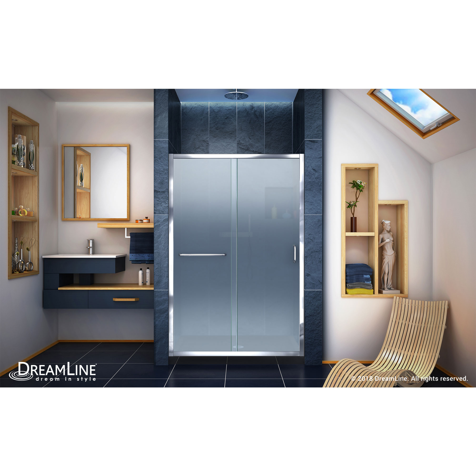 DreamLine DL-6975C-88-01F Alcove-Shower-Kit - View #2