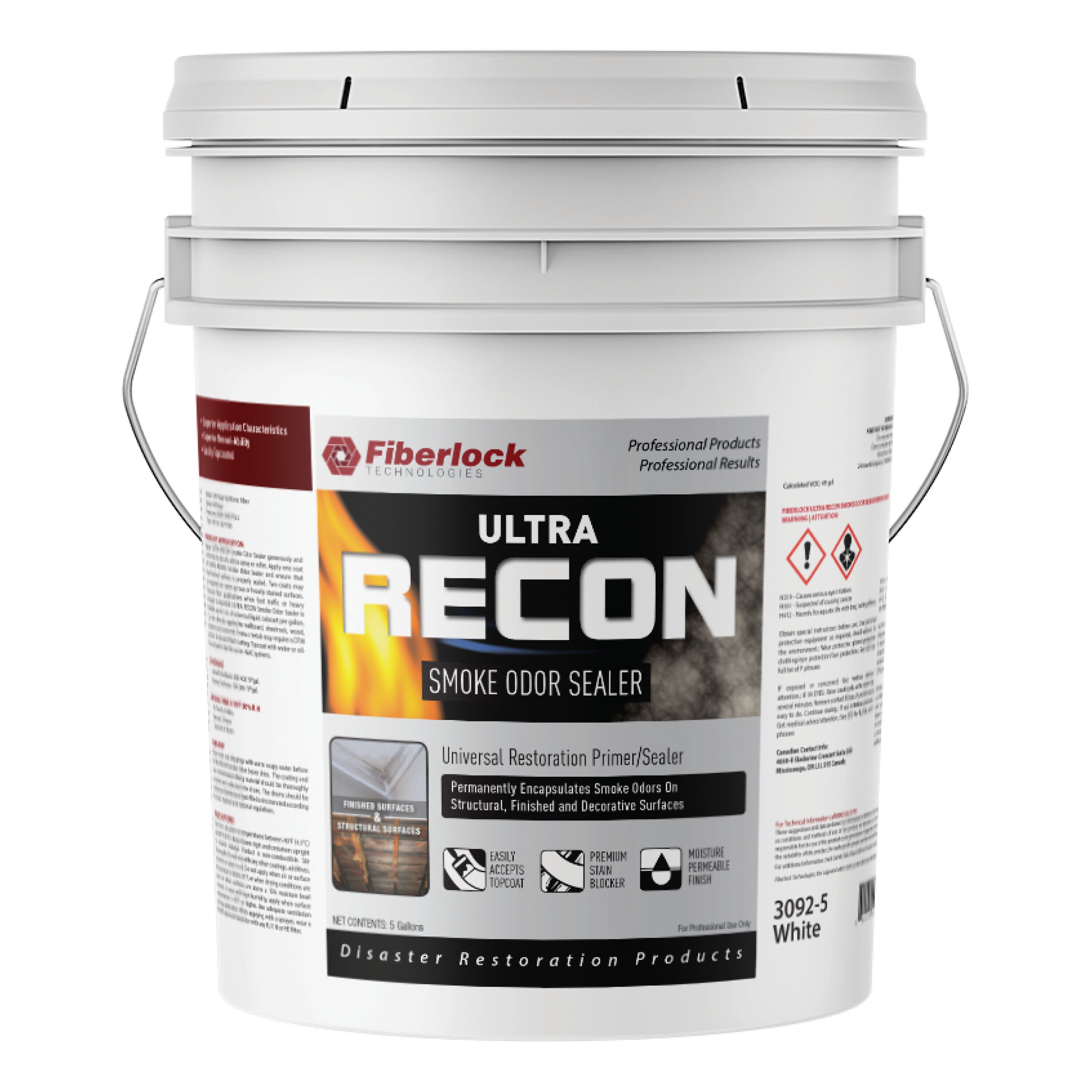 Fiberlock White Flat Water-based Acrylic (5-Gallon) in the Sealers