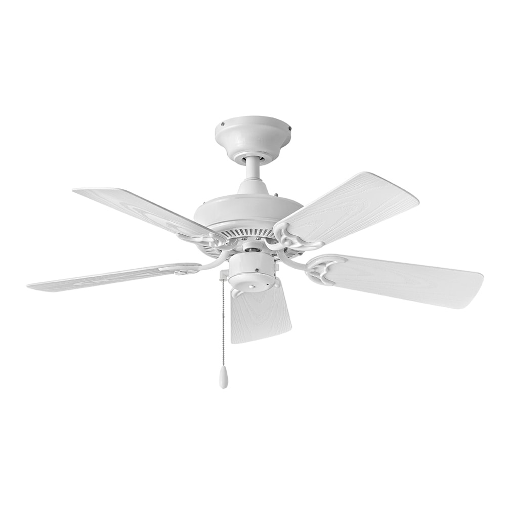 Hinkley Cabana 36-in Outdoor Downrod or Flush Mount Smart Appliance White with Appliance White Blades Ceiling Fan Light Kit Compatible ( 5 -Blade )