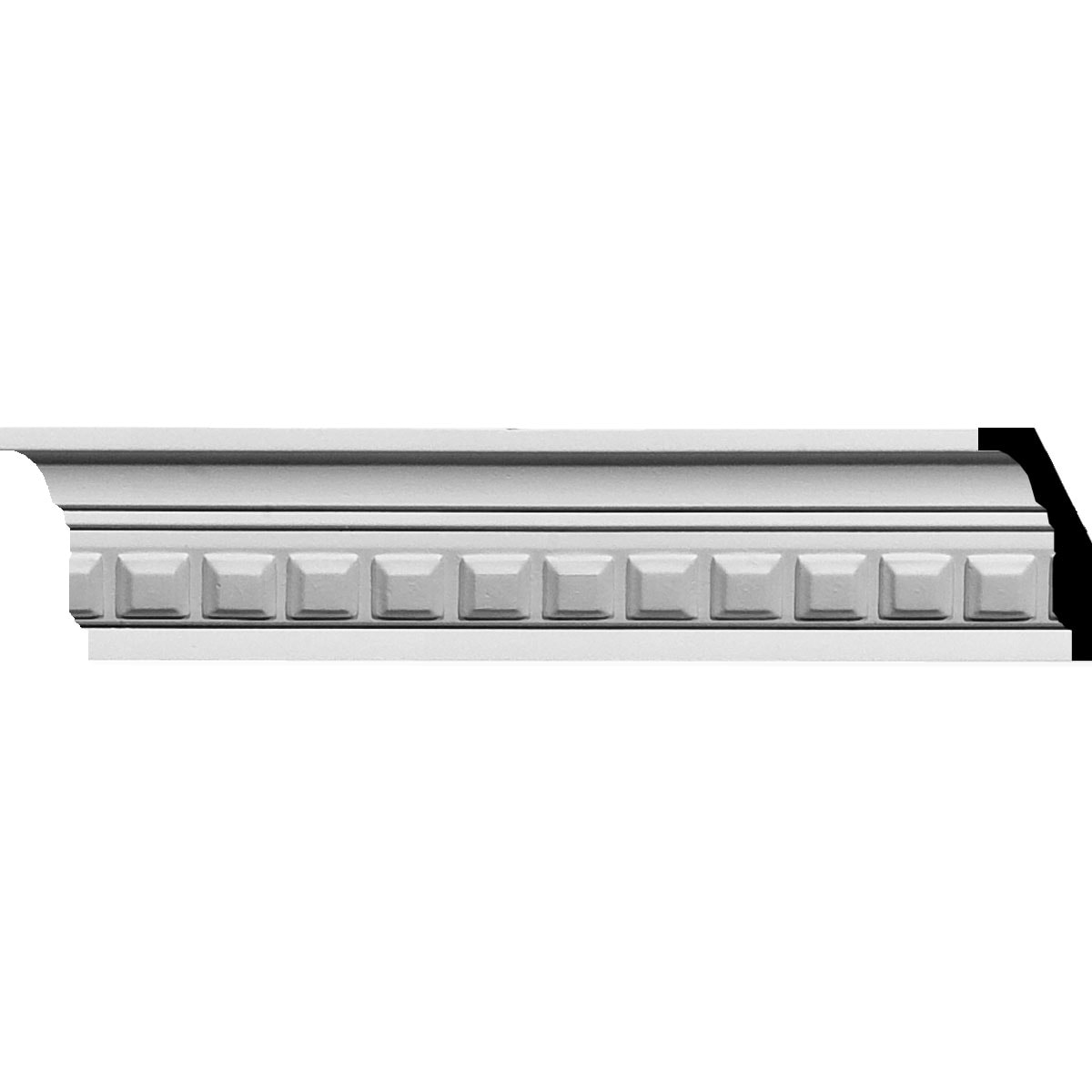 Ekena Millwork MLD02X02X03BL-CASE-8 Blackthorne 2-1/4-in x 7-ft 10-1/2-in Primed Urethane MLD02X02X03BL-CASE-8 Crown Moulding 8 -Pack