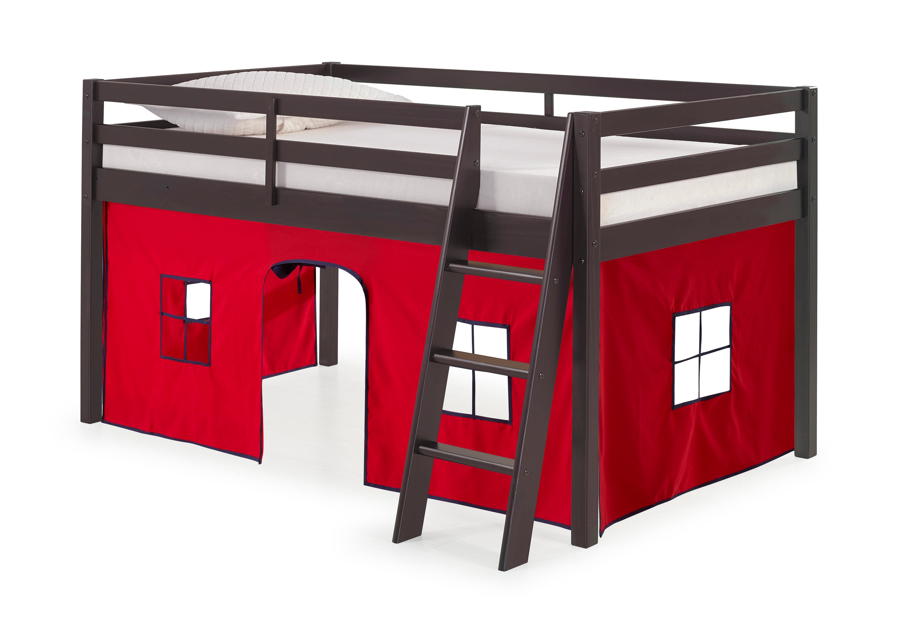 Alaterre Furniture AJRX10P0ATRBL Roxy Espresso/Red Twin loft Bunk Bed