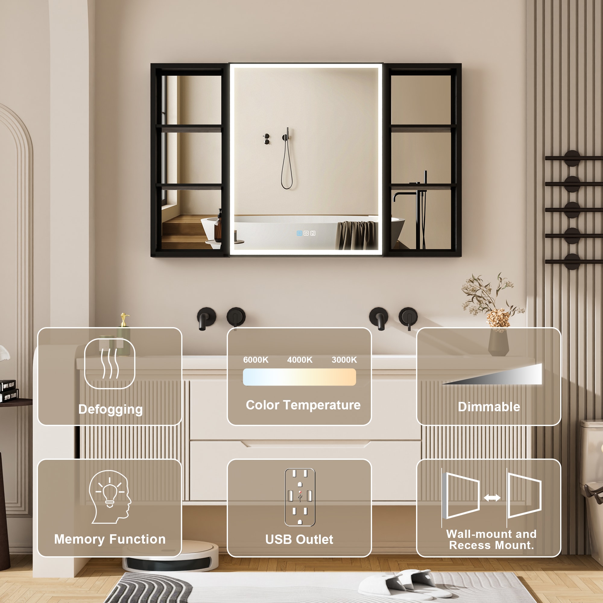 Forclover HE-MG3772 Bathroom-Medicine-Cabinets - View #4