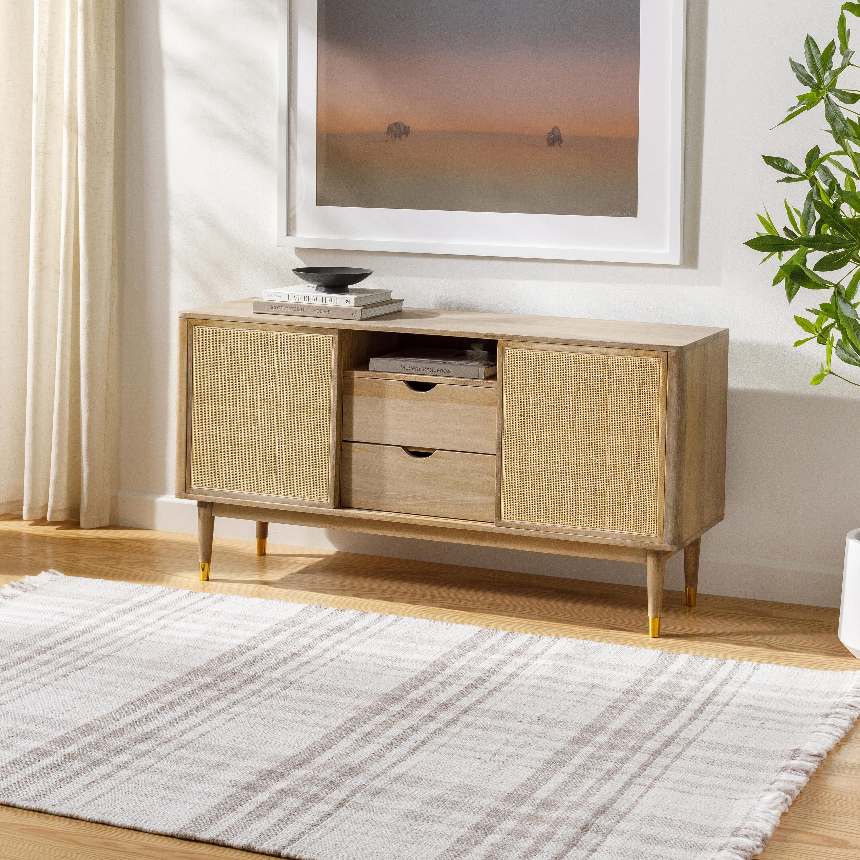 Livabliss PRM2306-576 Primrose 5 x 7 (ft) Polyester Taupe Rectangular Indoor Farmhouse/Cottage Area rug