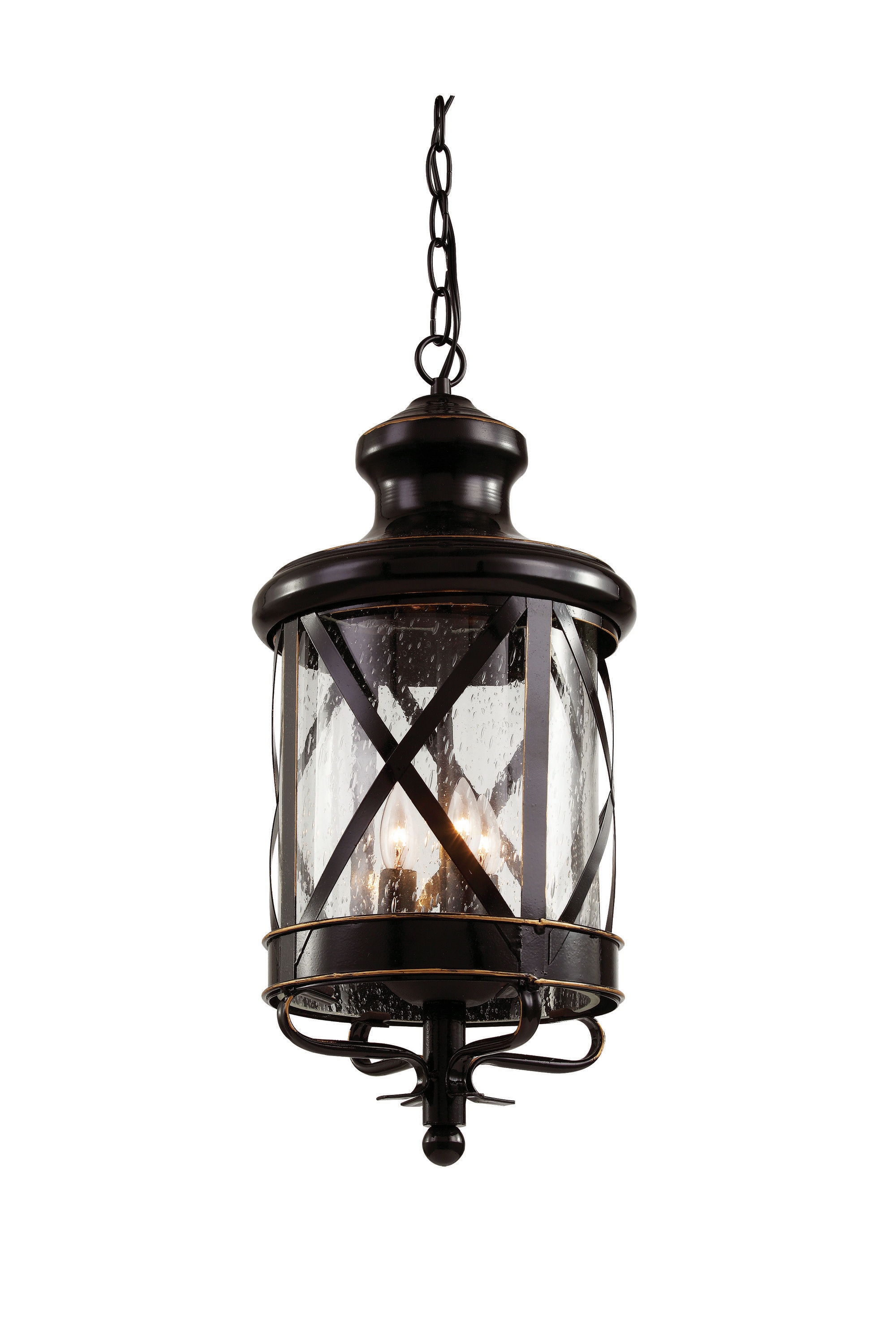 Trans Globe Chandler 3-Light Rubbed Oil Bronze Transitional Seeded