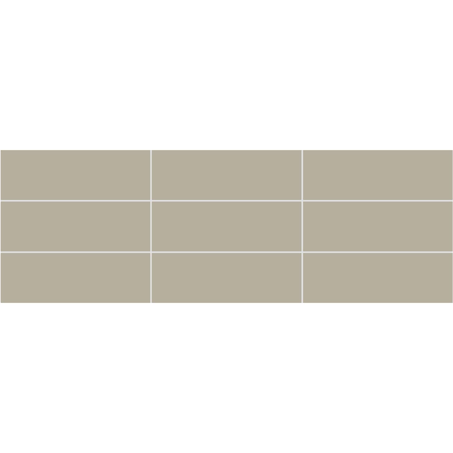 Daltile - Core Classic Linear Architectural Gray 4-in x 12-in Glossy Ceramic Subway Wall Tile ( 1...
