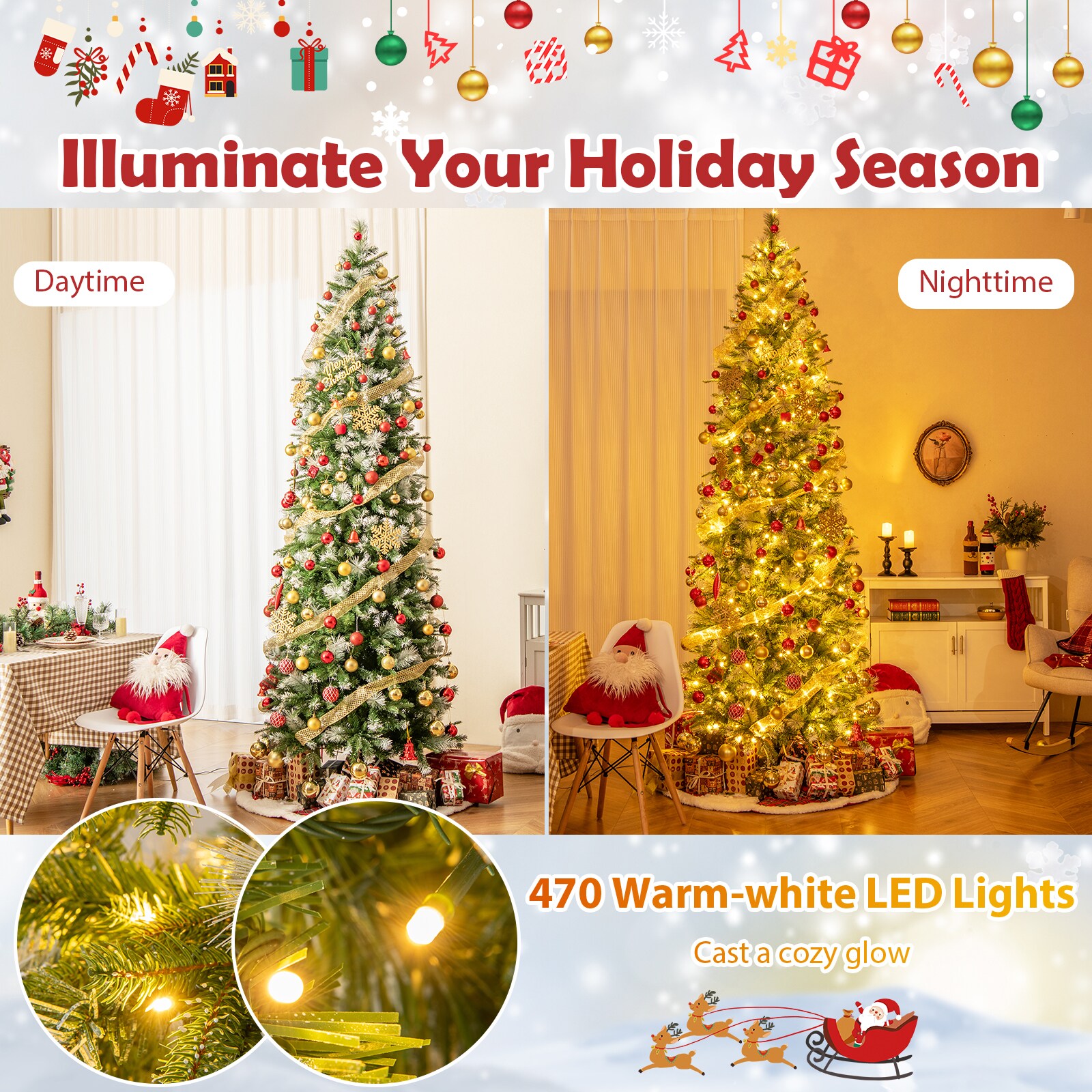 WELLFOR GG-293823AAK Artificial-Christmas-Trees - View #8
