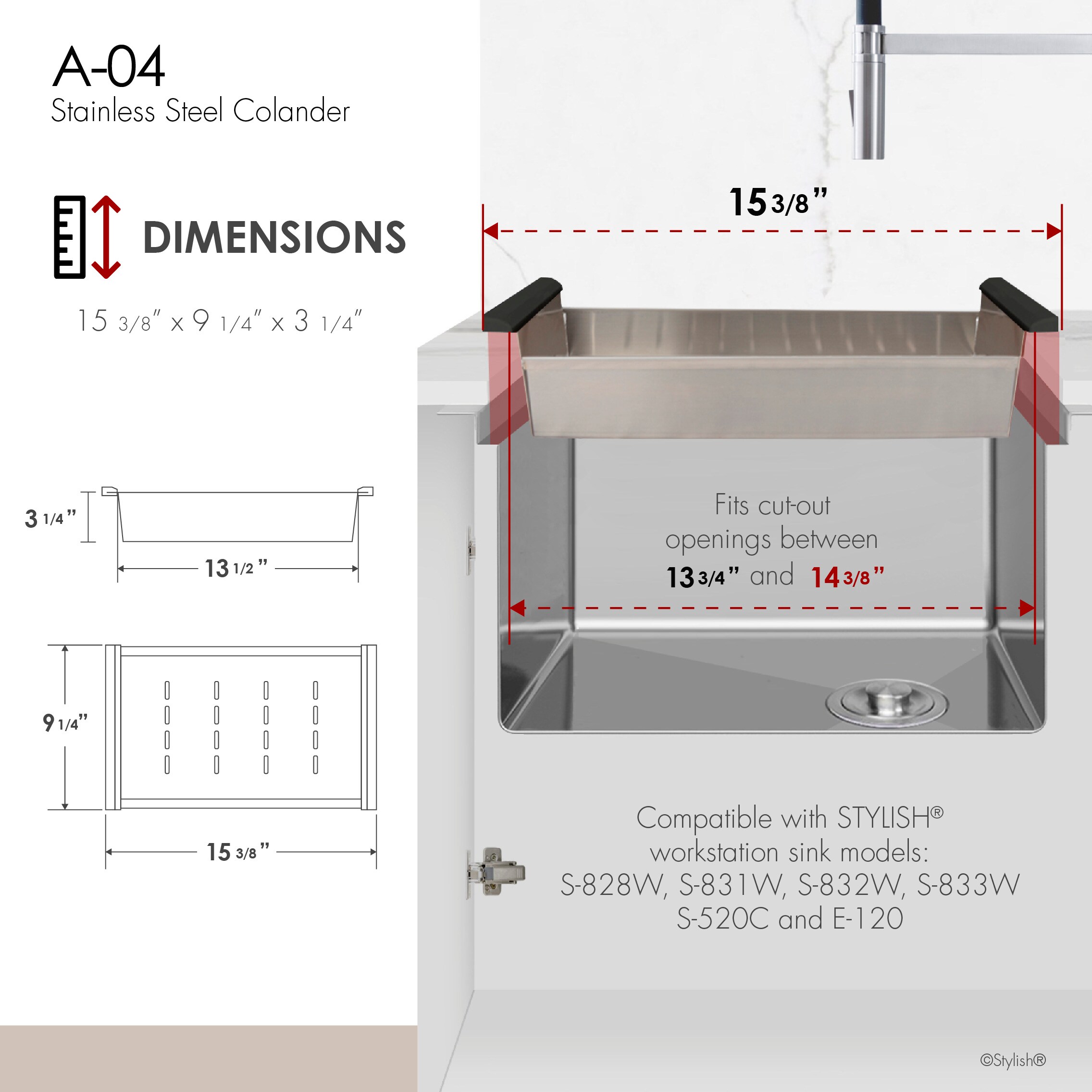 Stylish A-04 Kitchen-Sink-Accessory-Kits - View #4