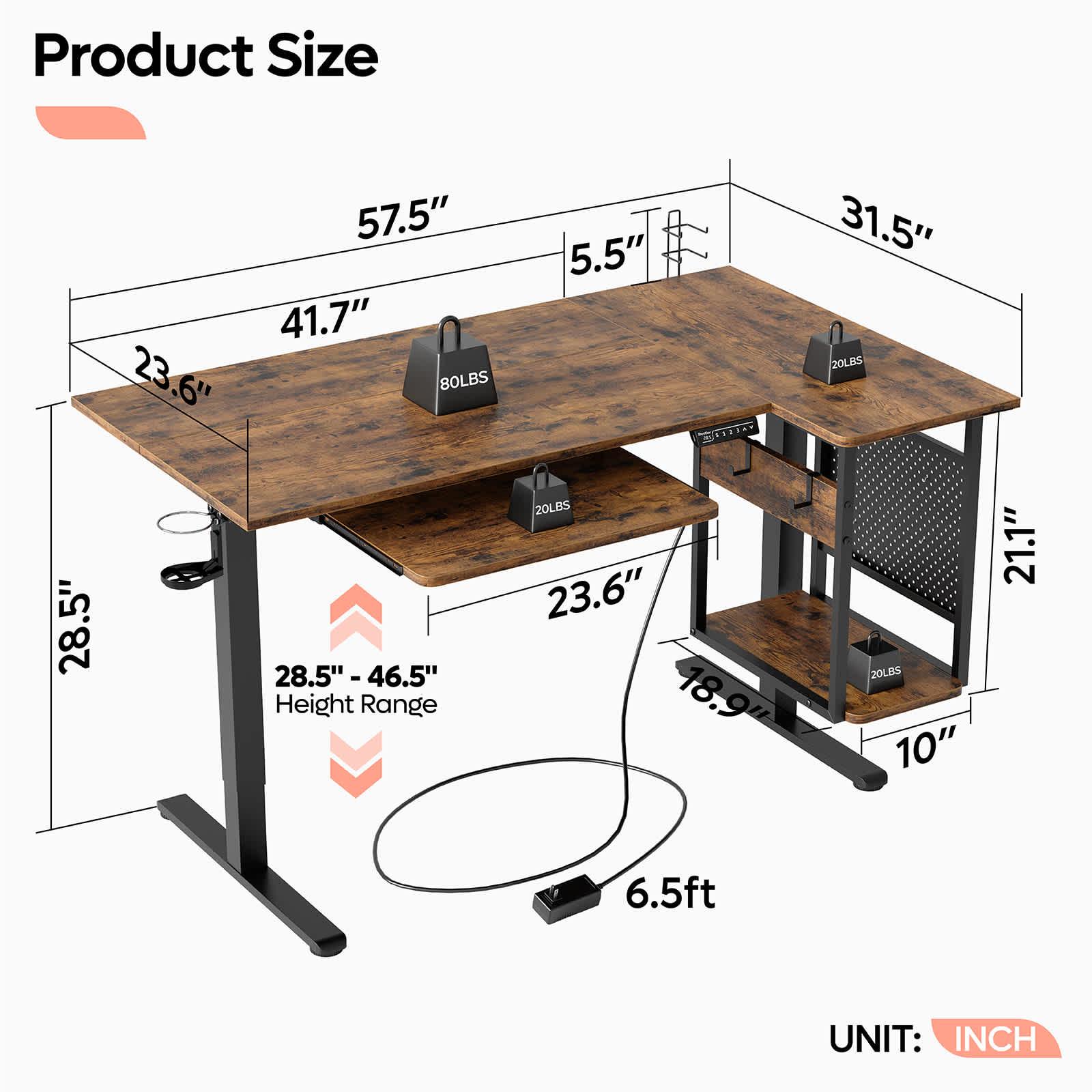 Bestier LOW-H1023145AUS-RST desks - View #2