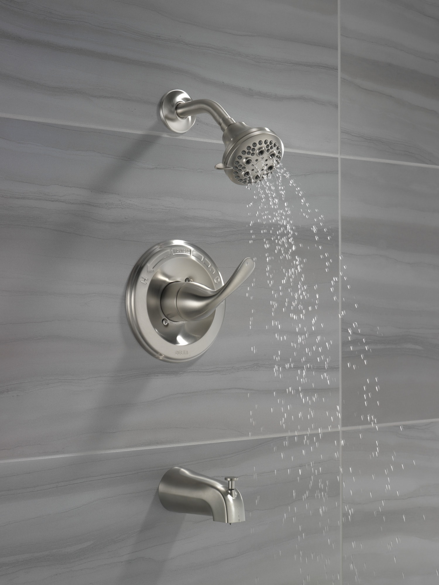 Contemporary Stainless Steel Single-Function Shower Faucet Set