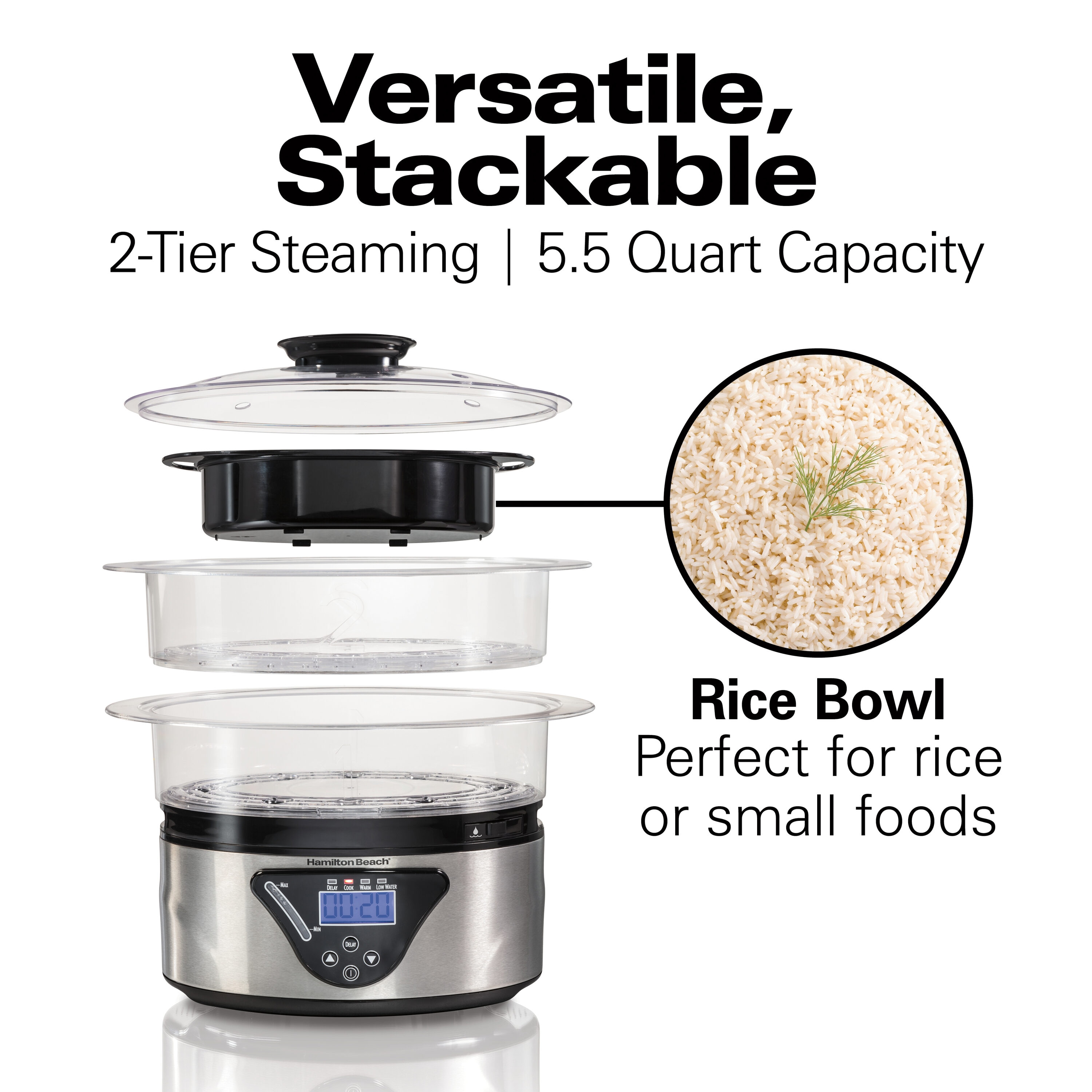 Elite 14-Quart Programmable Food Steamer in the Food Steamers department at