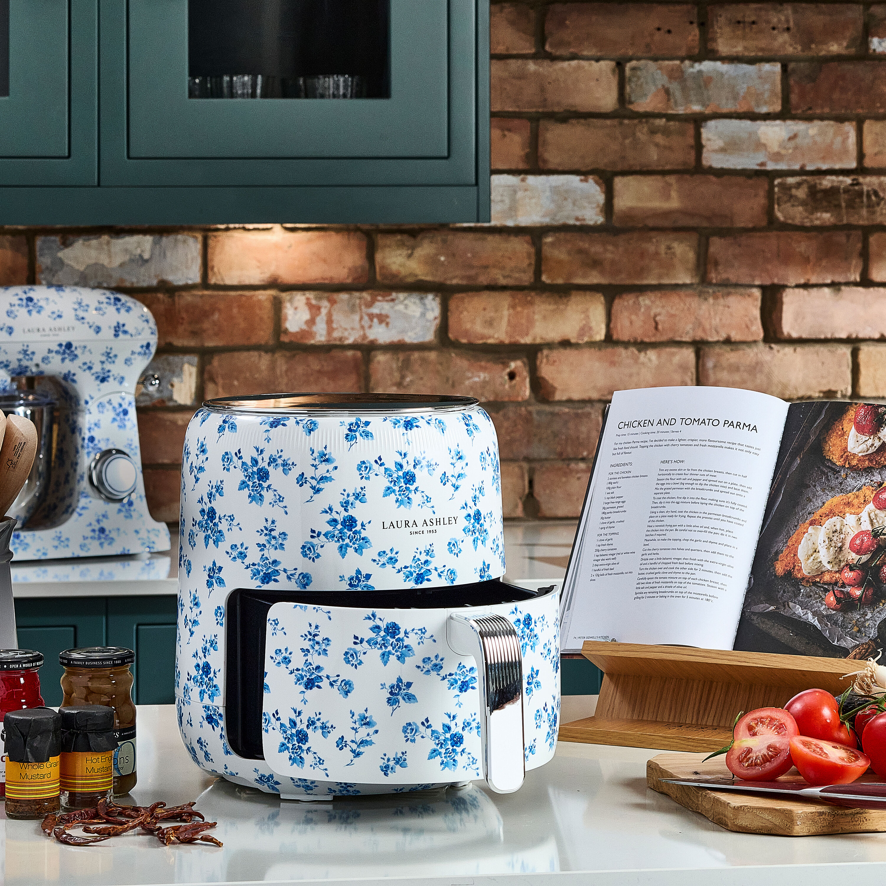 LAURA ASHLEY Angelica シュガーポット&ミルク入れ Laura Ashley China Rose 4.75 Quart White Digital 1-Baskets Air