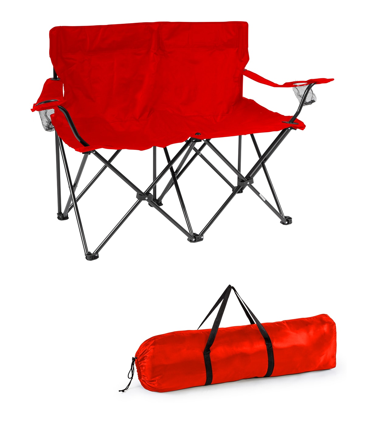 Trademark Innovations Polyester Red Folding Camping Chair (Adjustable and  Carrying Strap/Handle Included) in the Beach & Camping Chairs department at