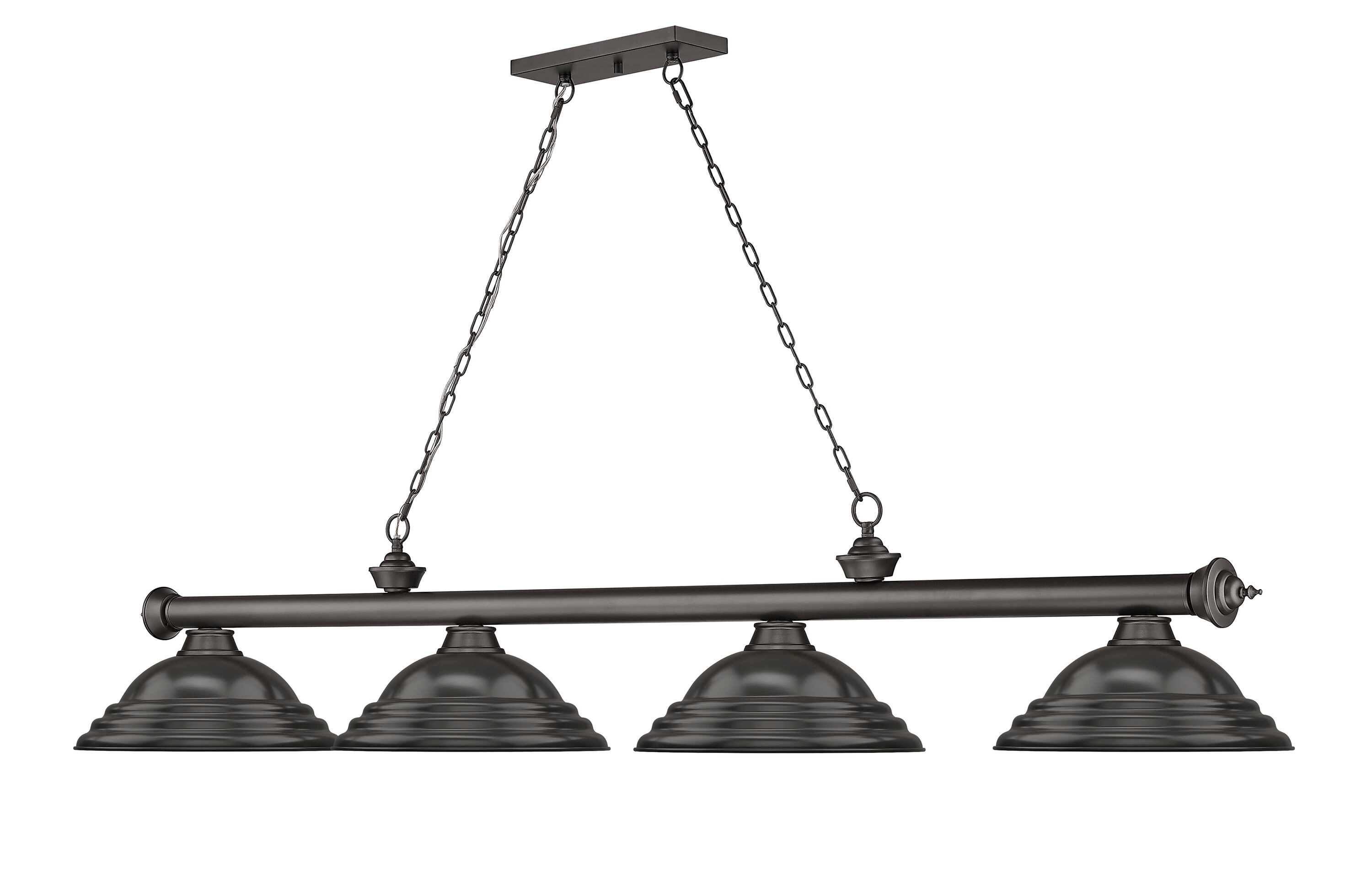 Z-Lite 2306-4BRZ-SBRZ Pool-Table-Lighting - View #3
