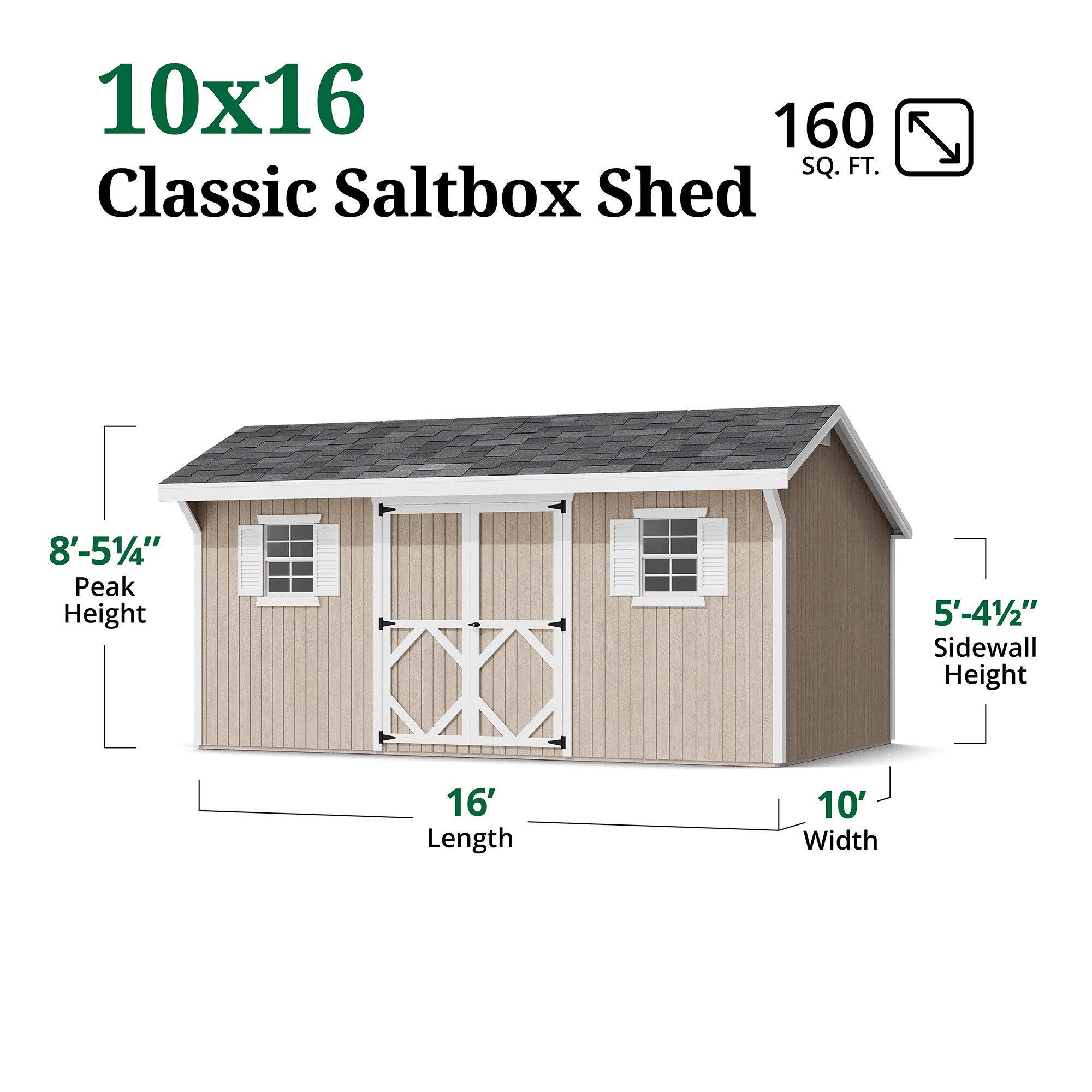 Little Cottage Co 10X16 CSB-PNK Wood-Storage-Buildings - View #3