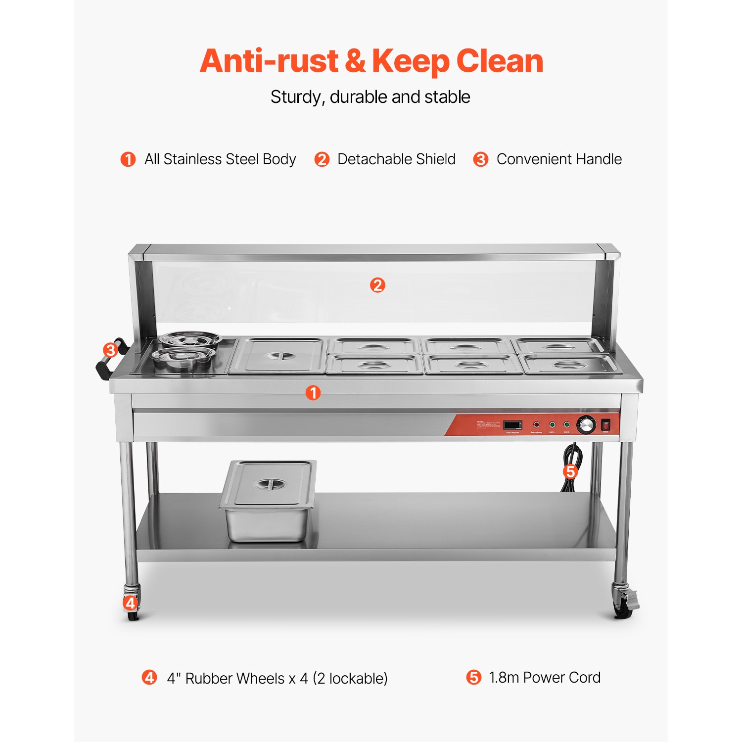 VEVOR WZB1500W3110VB2OLV1 Buffet-Servers - View #6