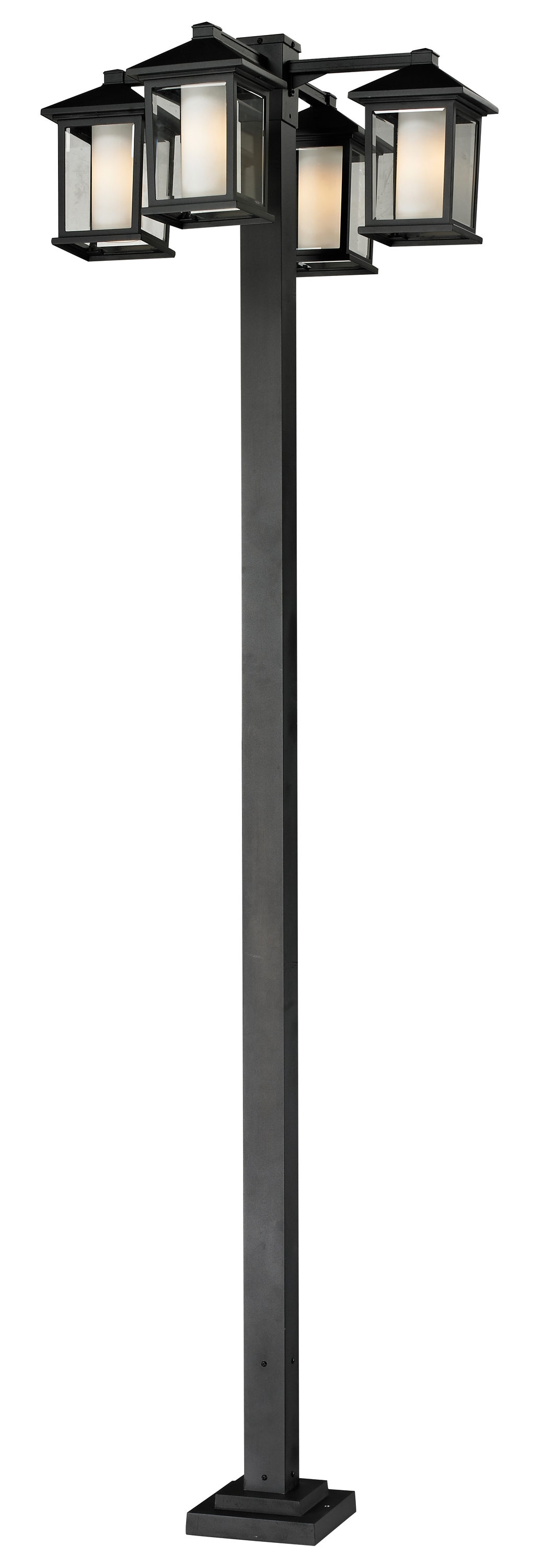 Z-Lite 523-4-536P-BK Mesa 99-in Black Transitional Outdoor Post Light