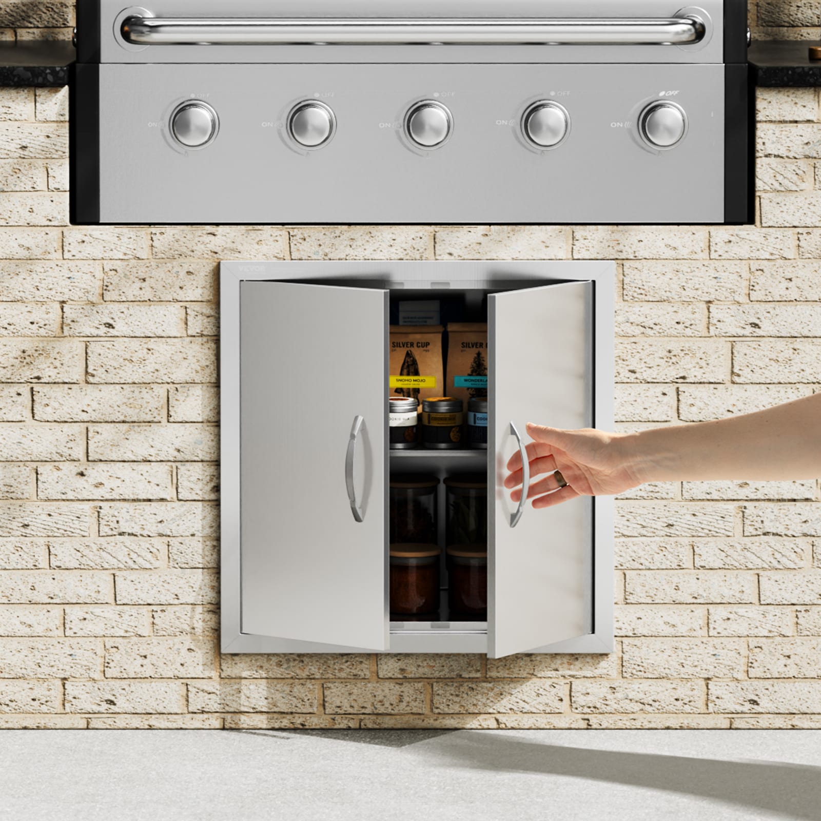 VEVOR 24x24 Inch Stainless Steel Double BBQ Access Door