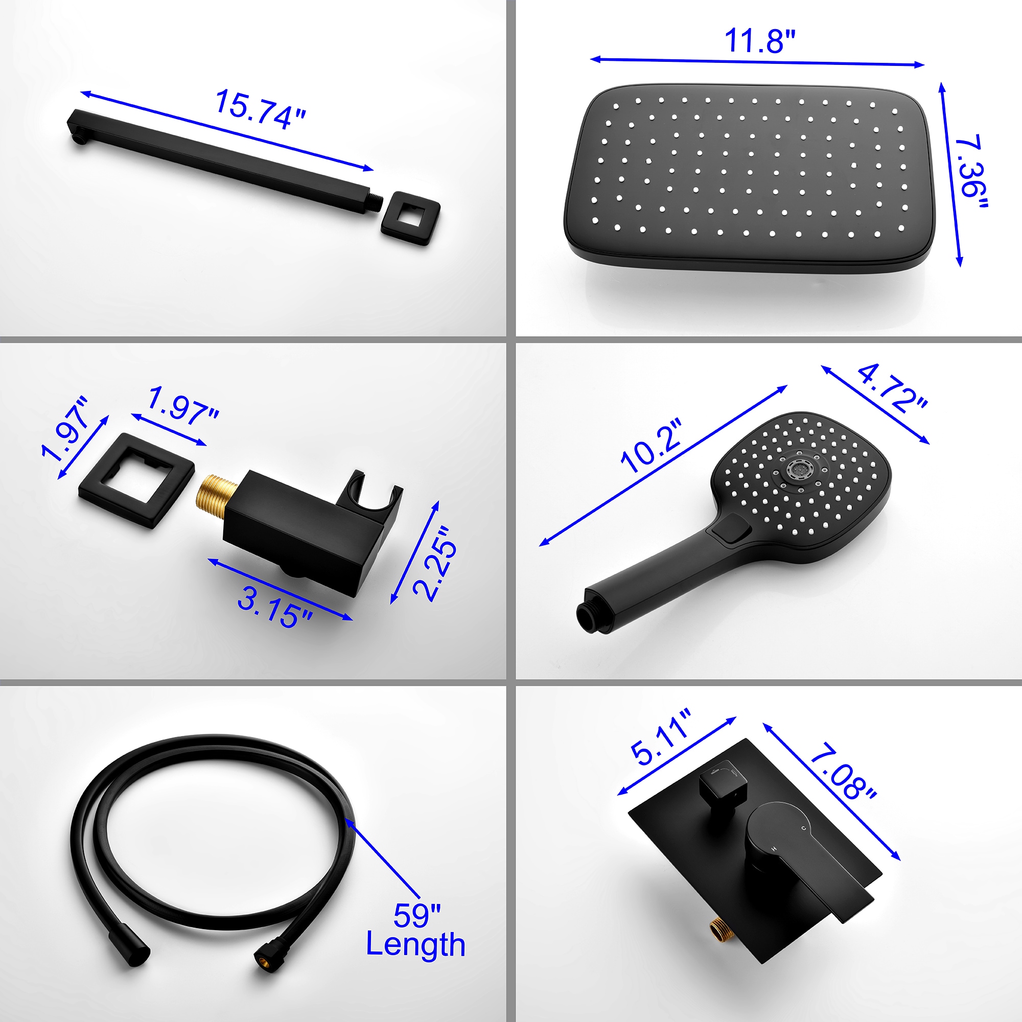 Nestfair SMD8015B Fixed-Showerhead - View #9