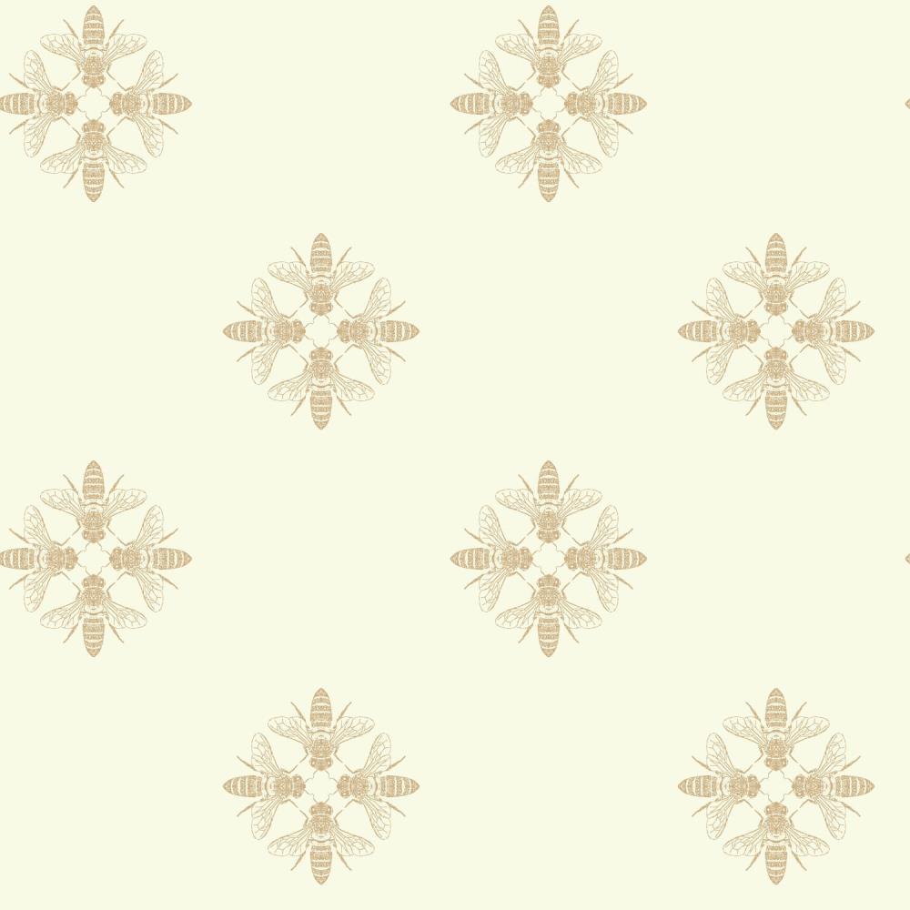 York Wallcoverings ON1641 Outdoors In 56-sq ft Gold Paper Polka Dot Prepasted Soak and Hang Wallpaper