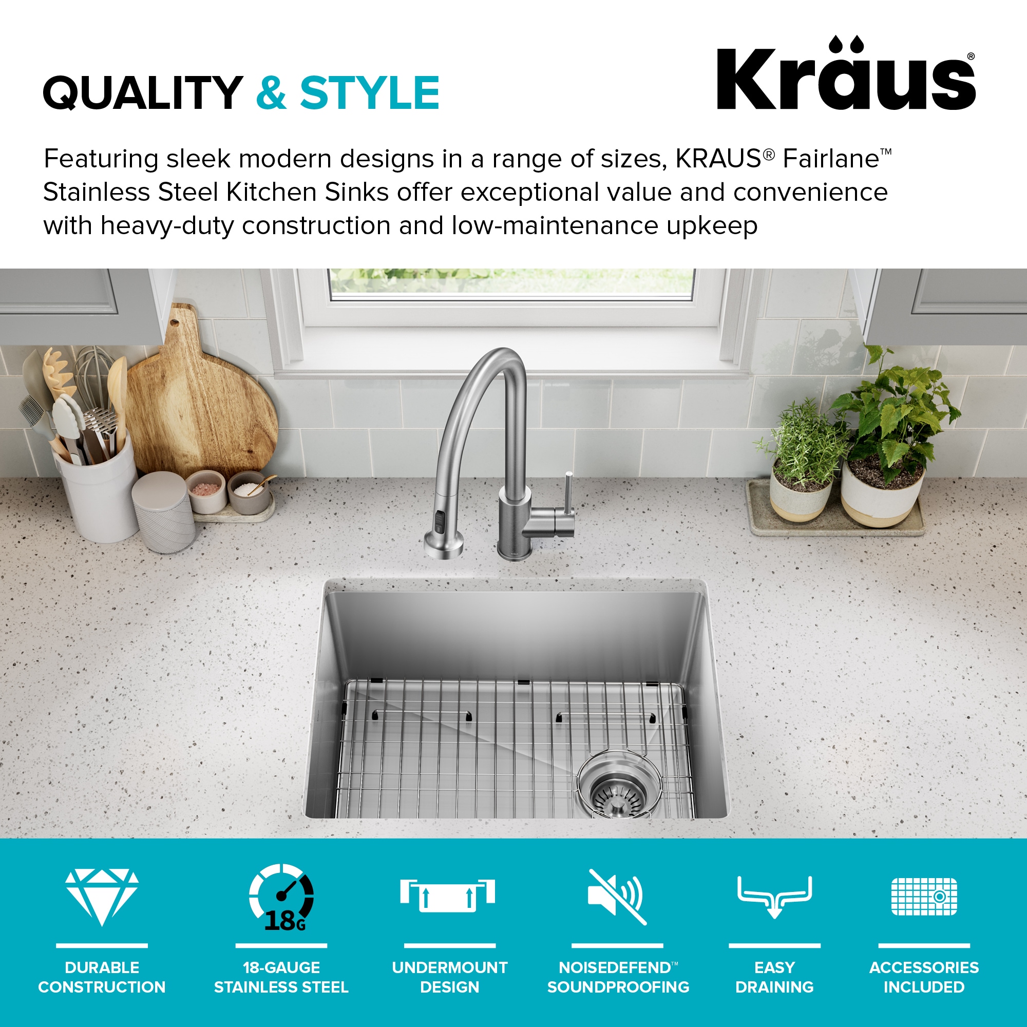 Kraus KHU641-25 Kitchen-Sinks - View #4