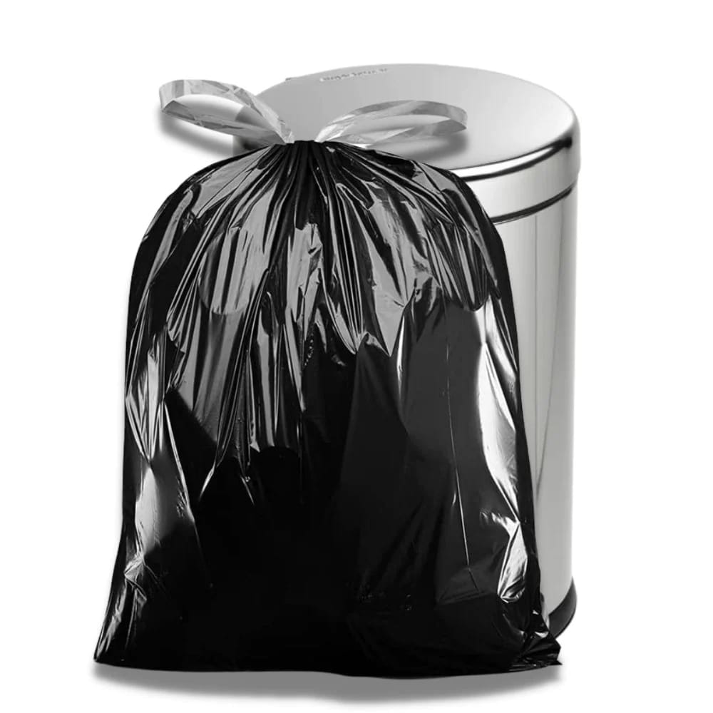 Plasticplace 13 Gallon White Trash Bags, 24 in. x 27 in. (100