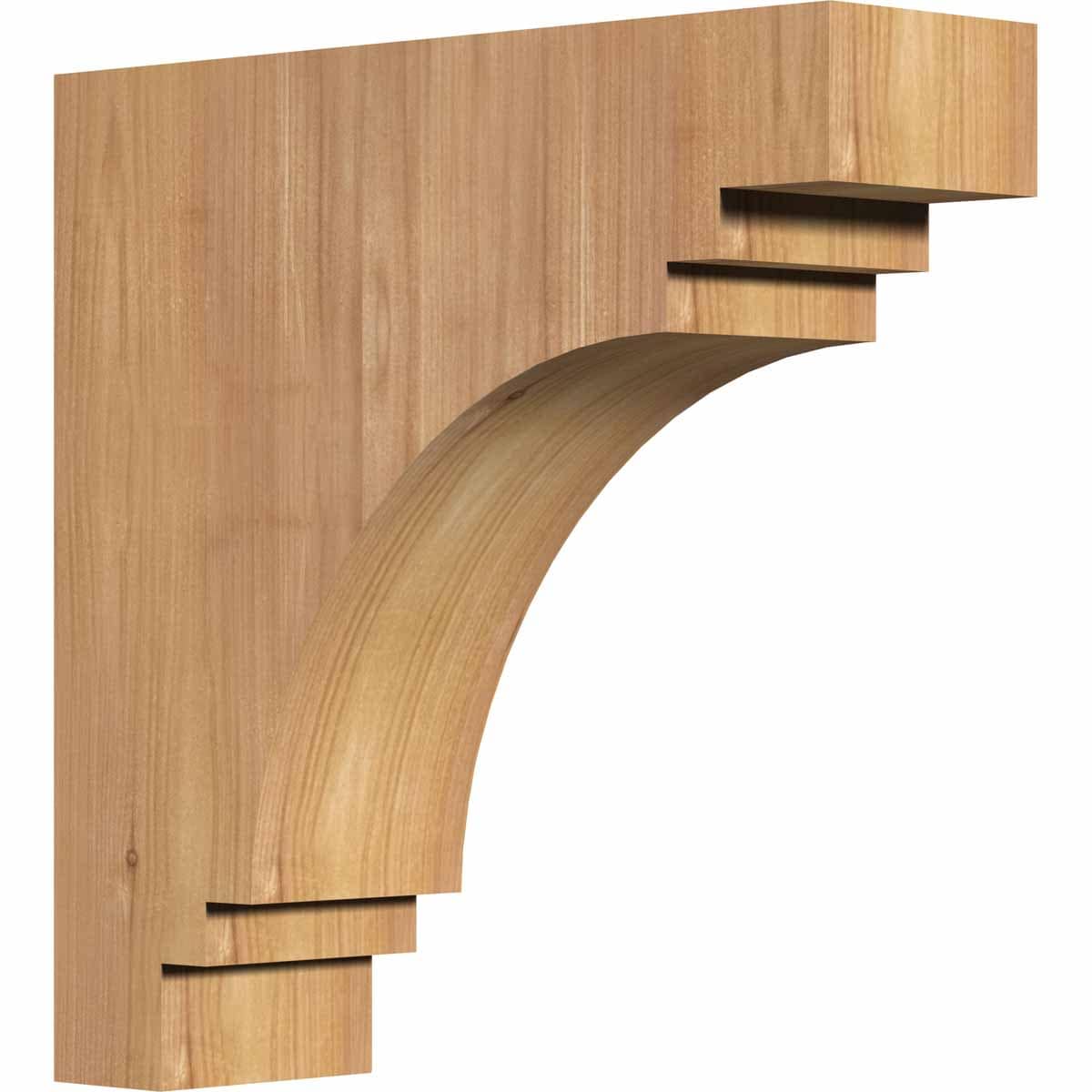 Ekena Millwork COR04X12X12PEC00SWR 3.5-in x 12-in x 12-in Pescadero Unfinished Western Red Cedar Wood Paintable/Stainable Corbel