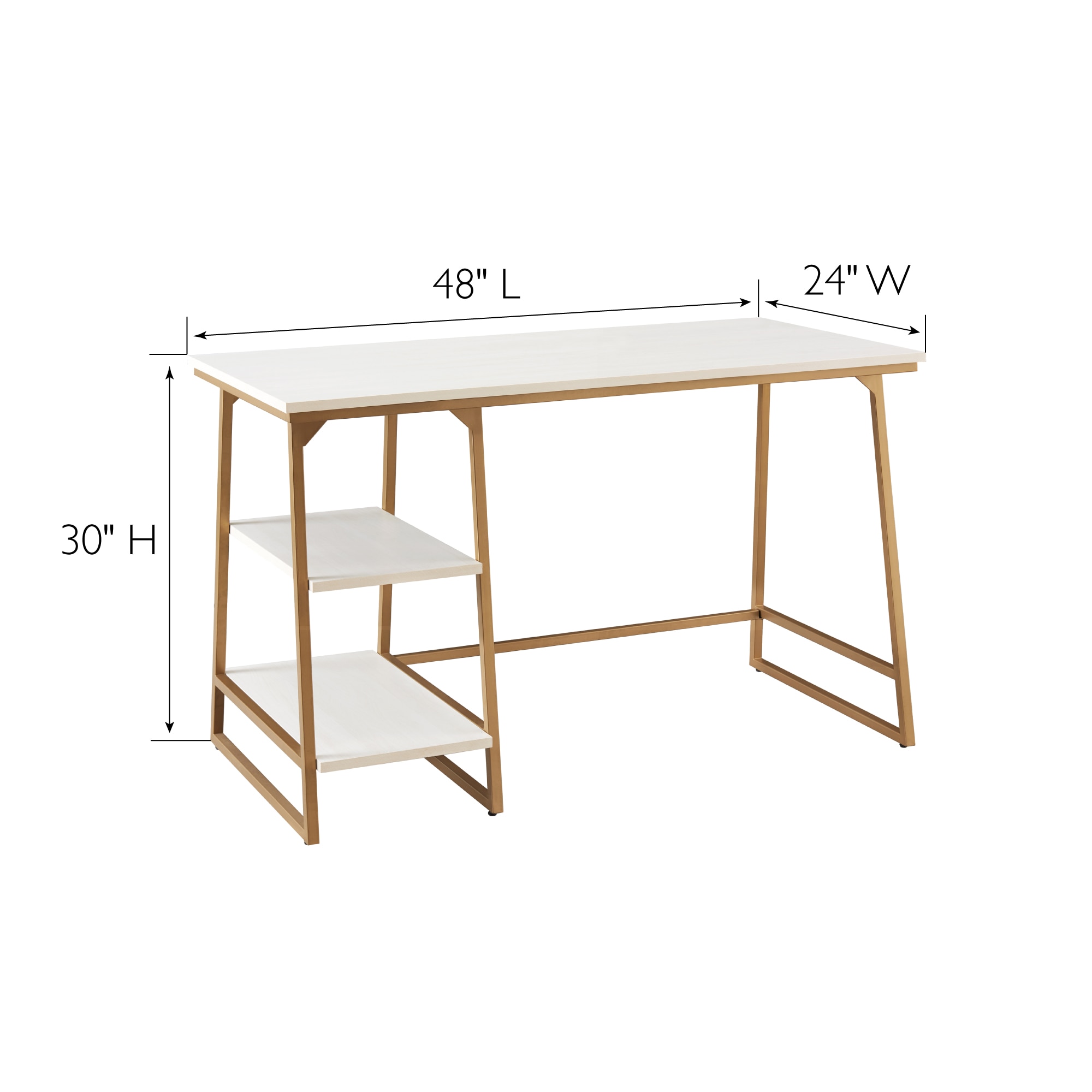 Leick Home 70003-WTGD desks - View #3