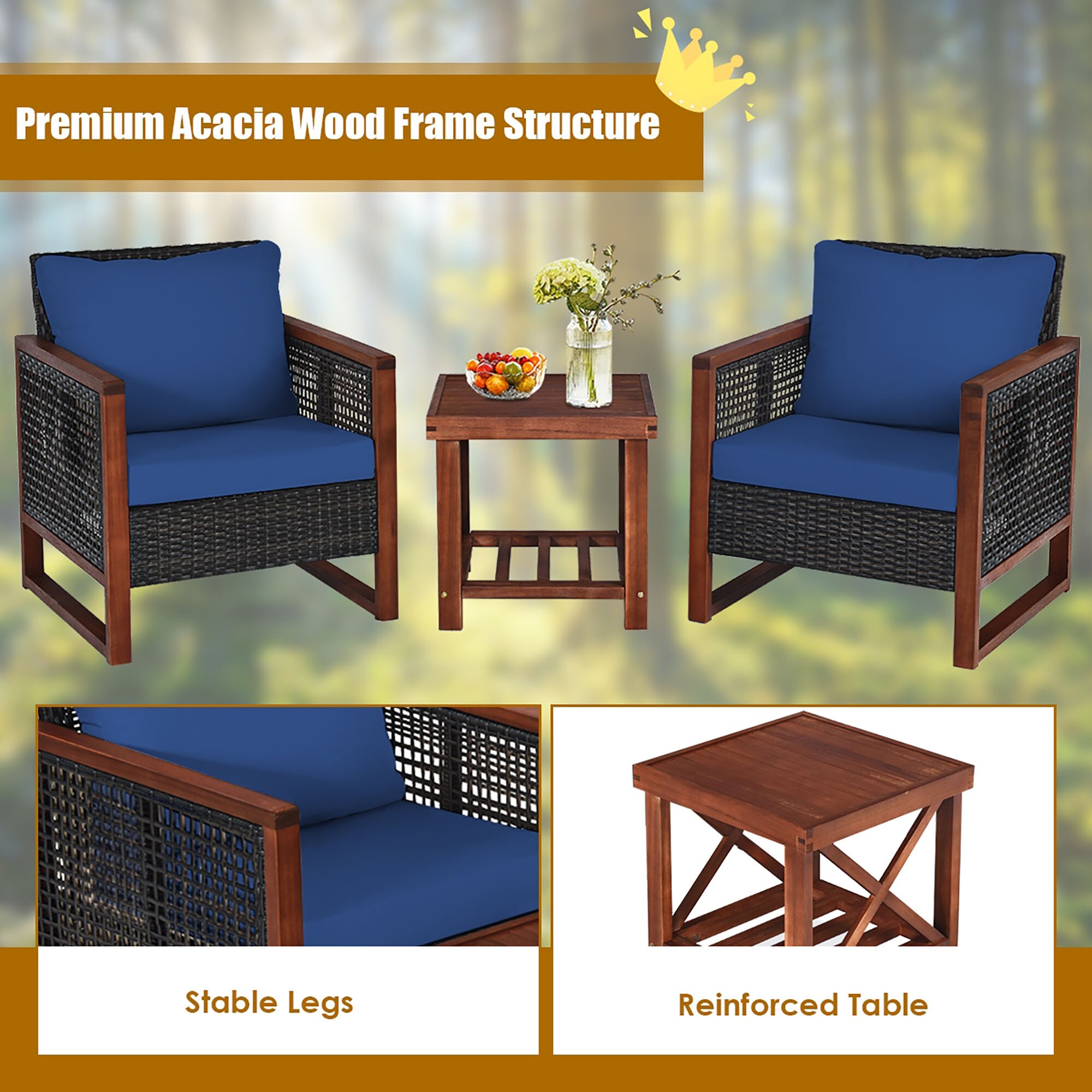 CASAINC CEW-HZ001-GR Patio-Conversation-Sets - View #9